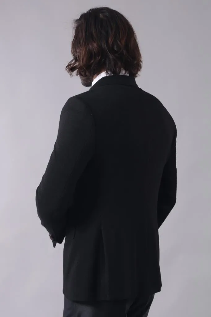 15526 Black Double Breasted Blazer