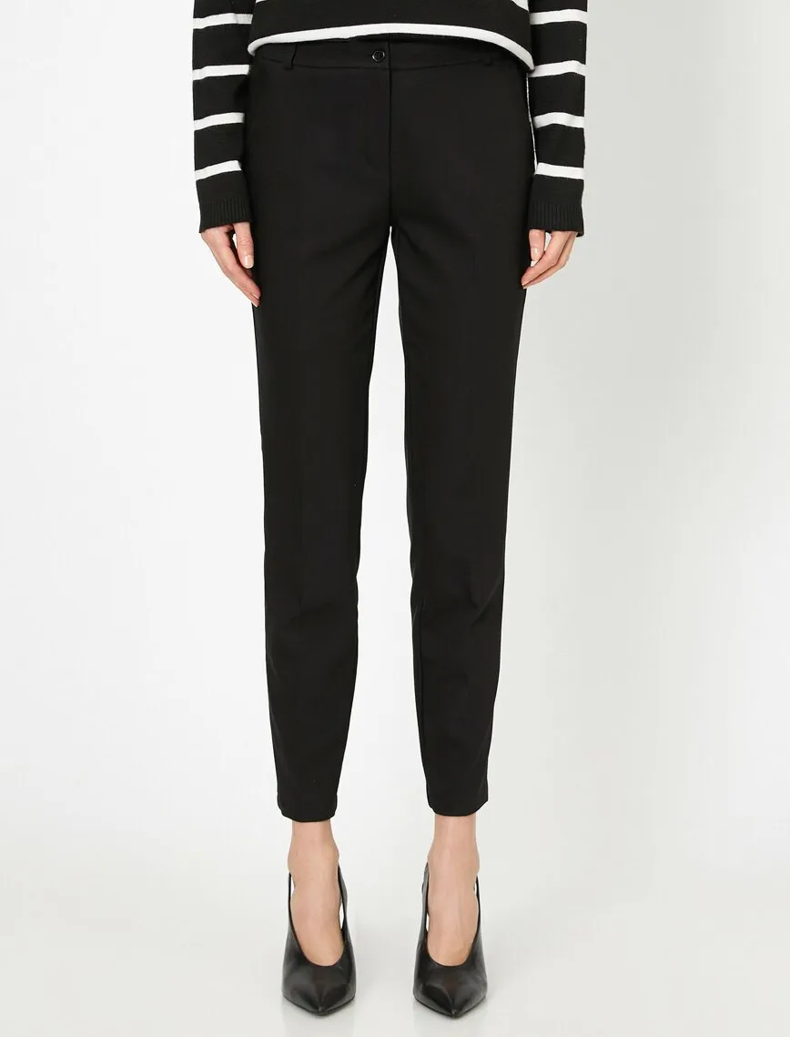 16348 Black Slim Fit Trousers