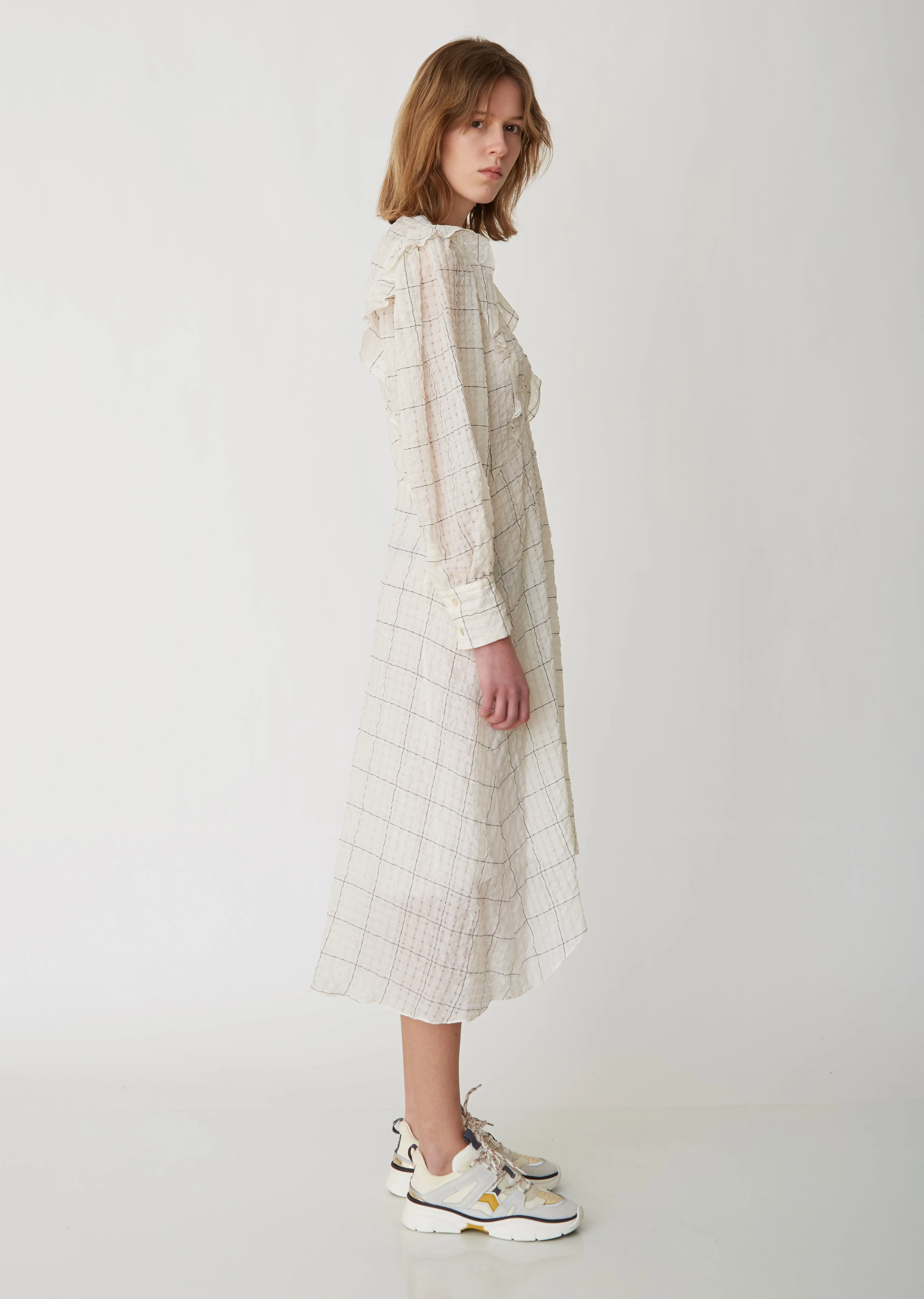 Adonis Checked Organza Dress