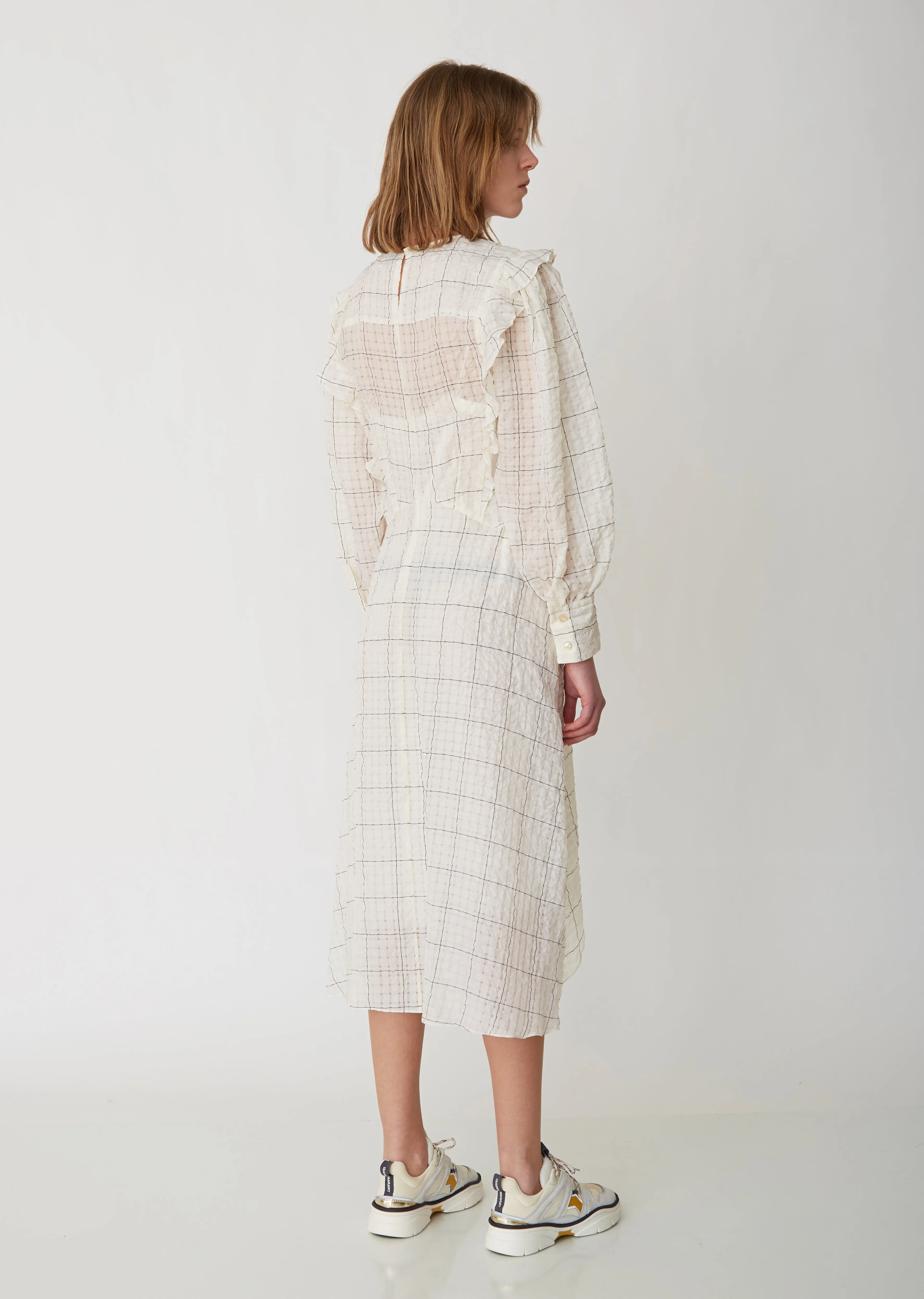 Adonis Checked Organza Dress