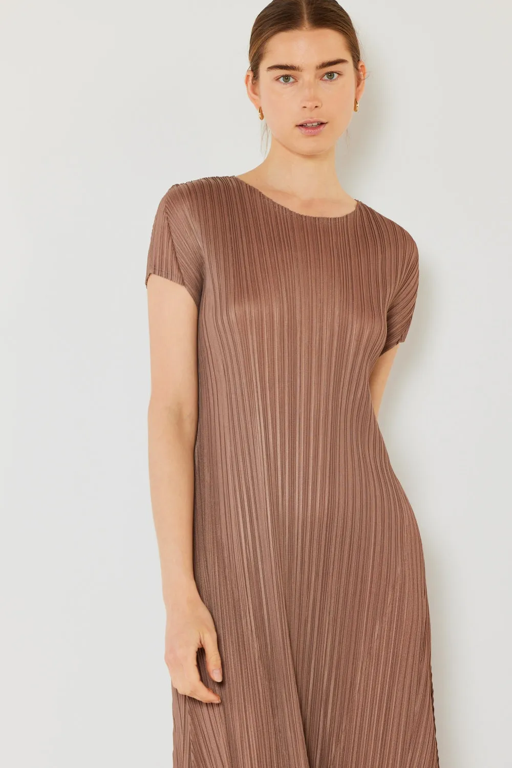 Alicia - Pleated Cap Sleeve A-Line Dress - Marina West - Exclusively Online