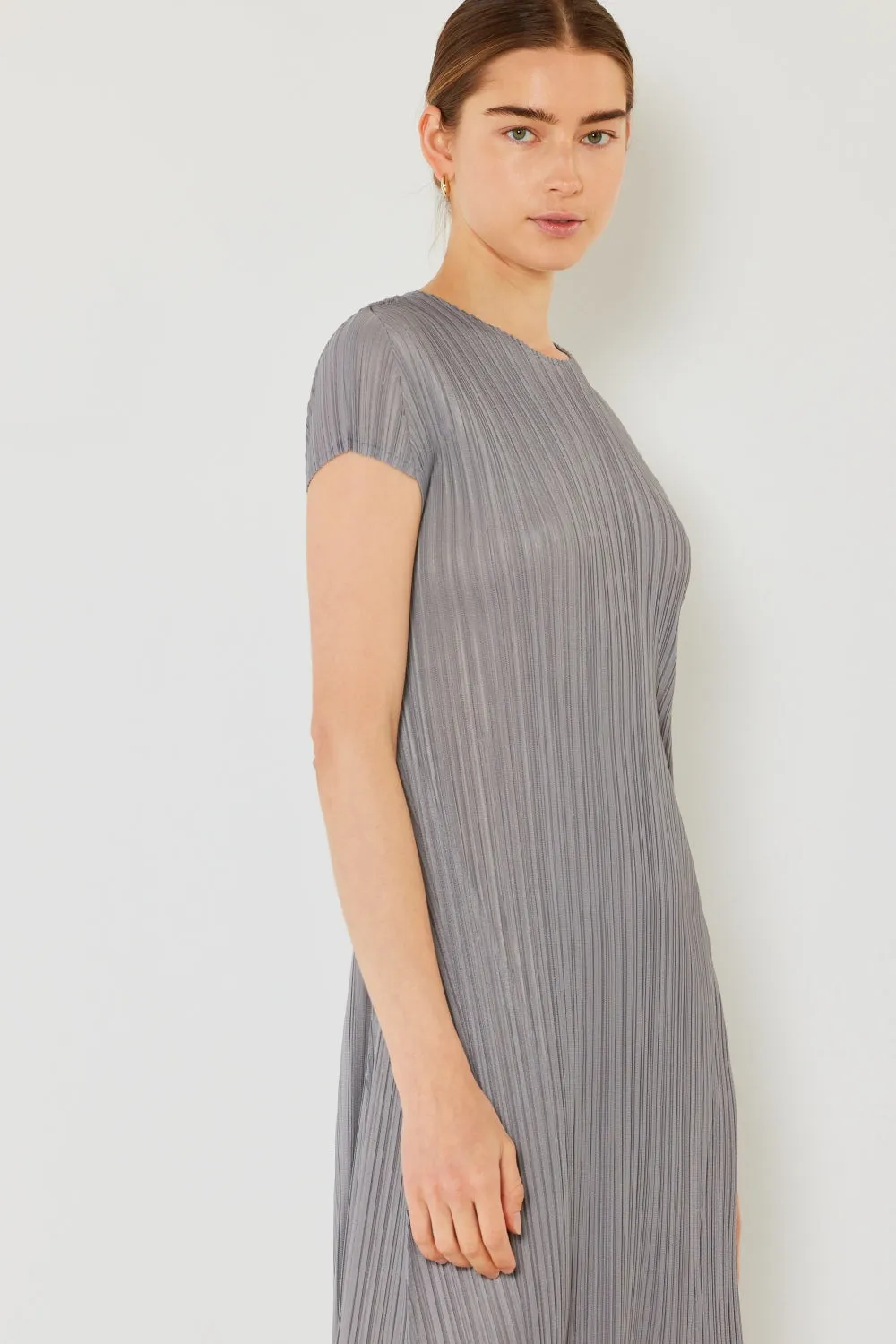 Alicia - Pleated Cap Sleeve A-Line Dress - Marina West - Exclusively Online