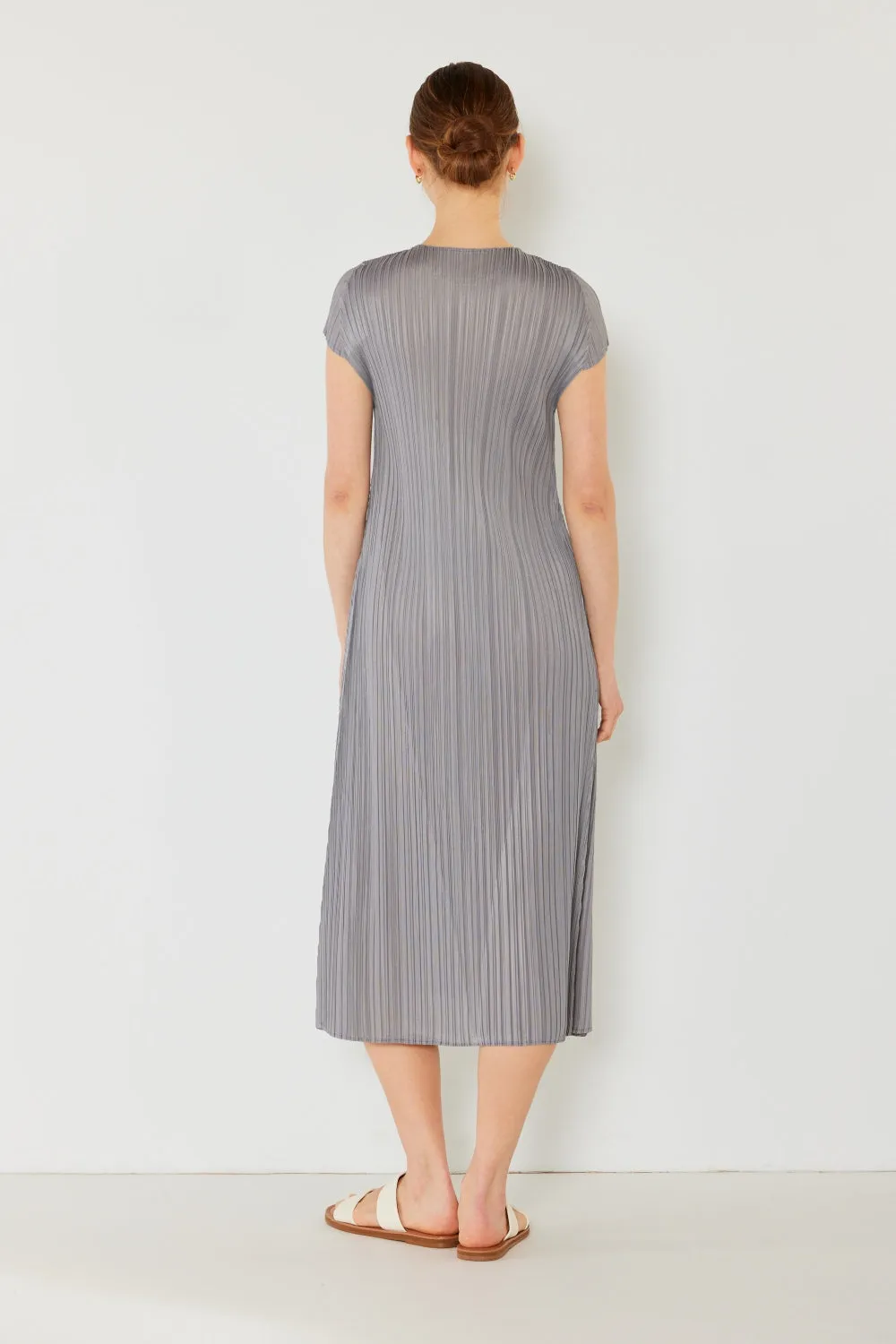 Alicia - Pleated Cap Sleeve A-Line Dress - Marina West - Exclusively Online