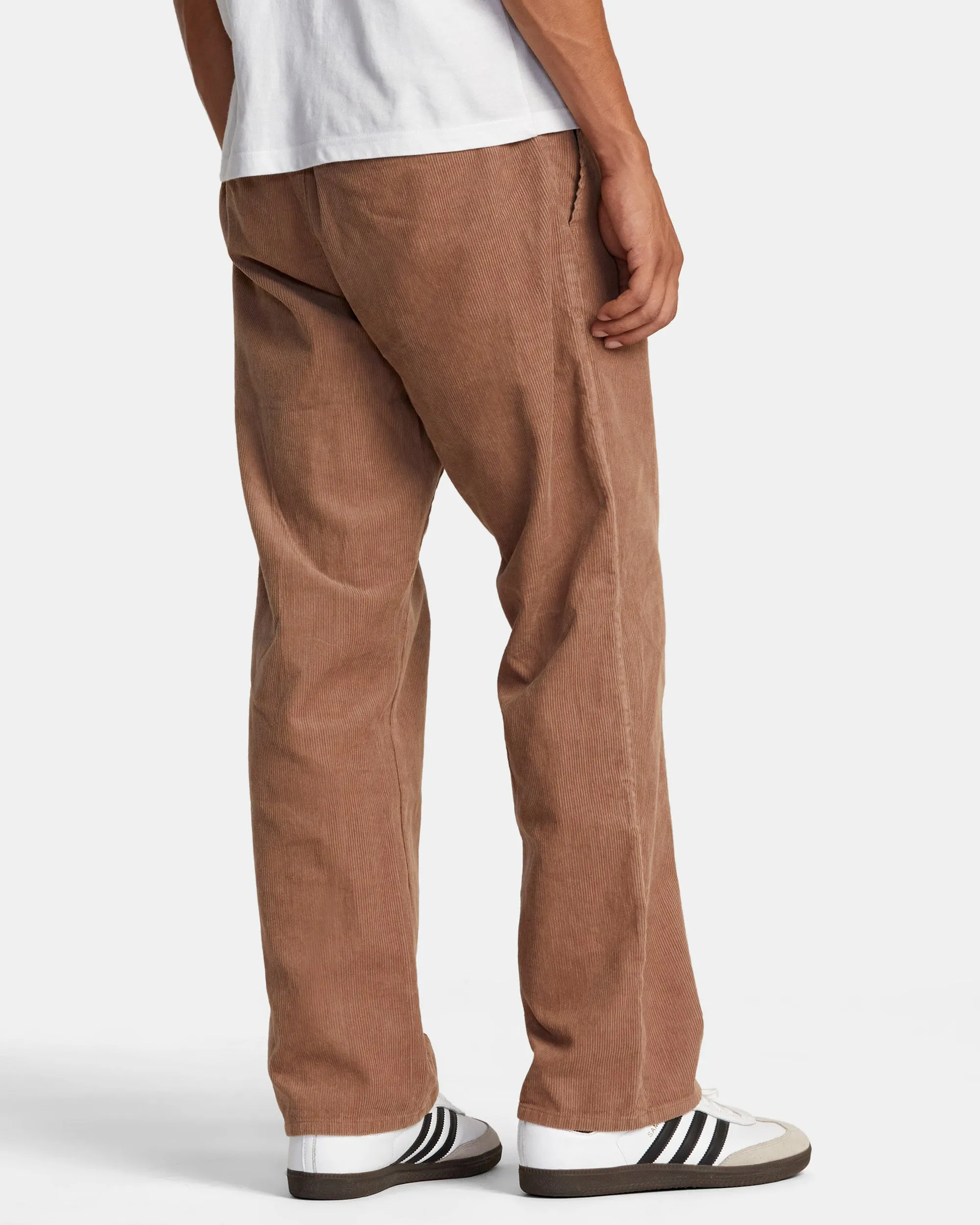 Americana Elastic Waist Cord Pants - Sonora Brown