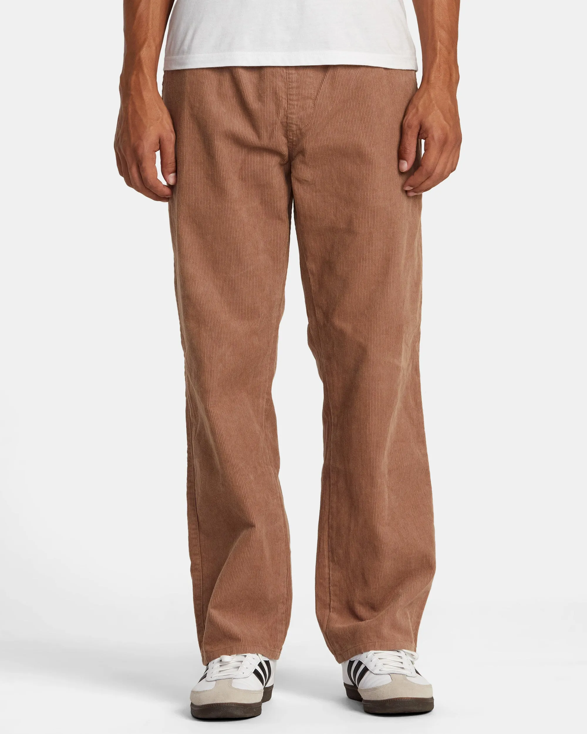 Americana Elastic Waist Cord Pants - Sonora Brown