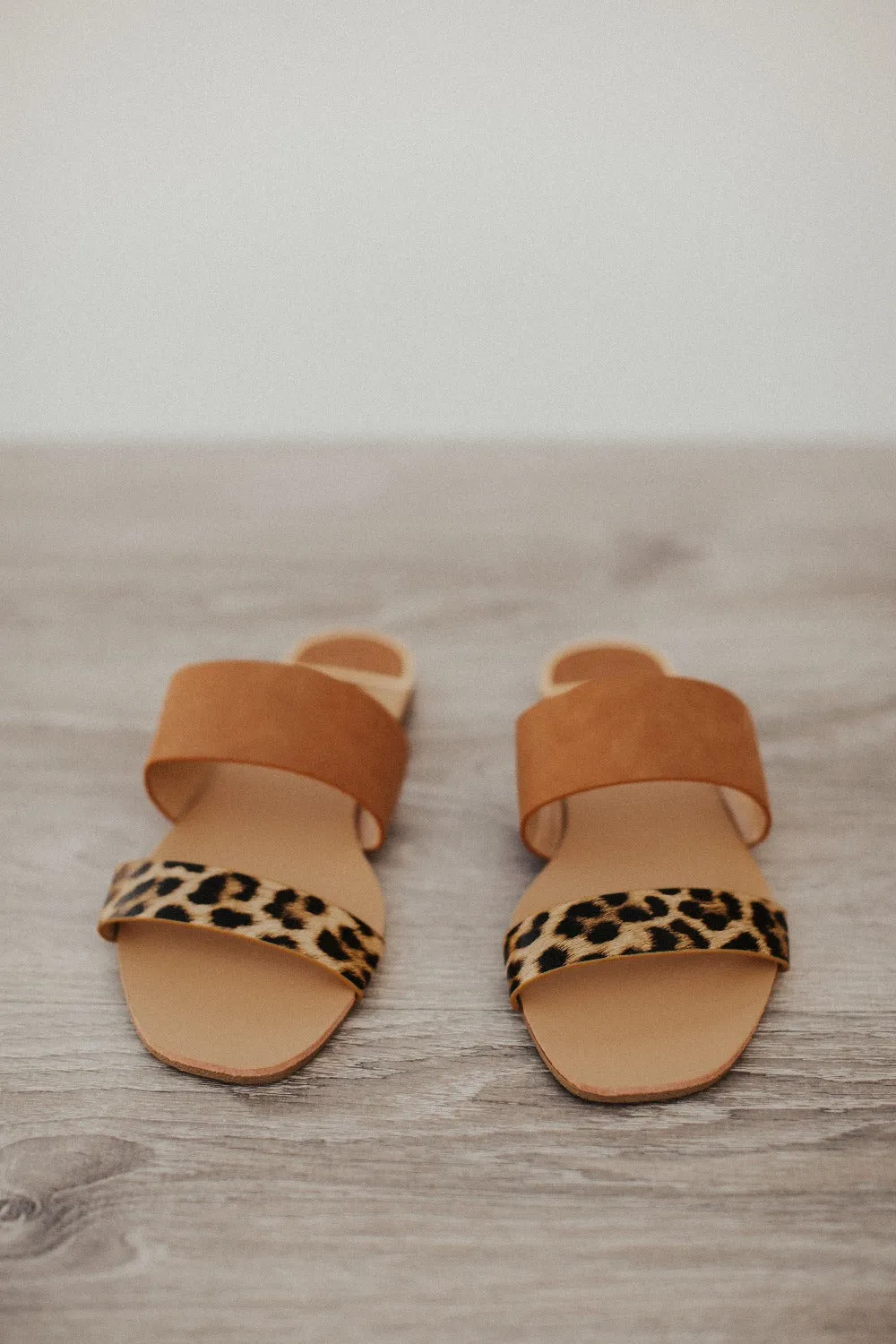 Animal Print Asymmetrical Sandals - Final Sale