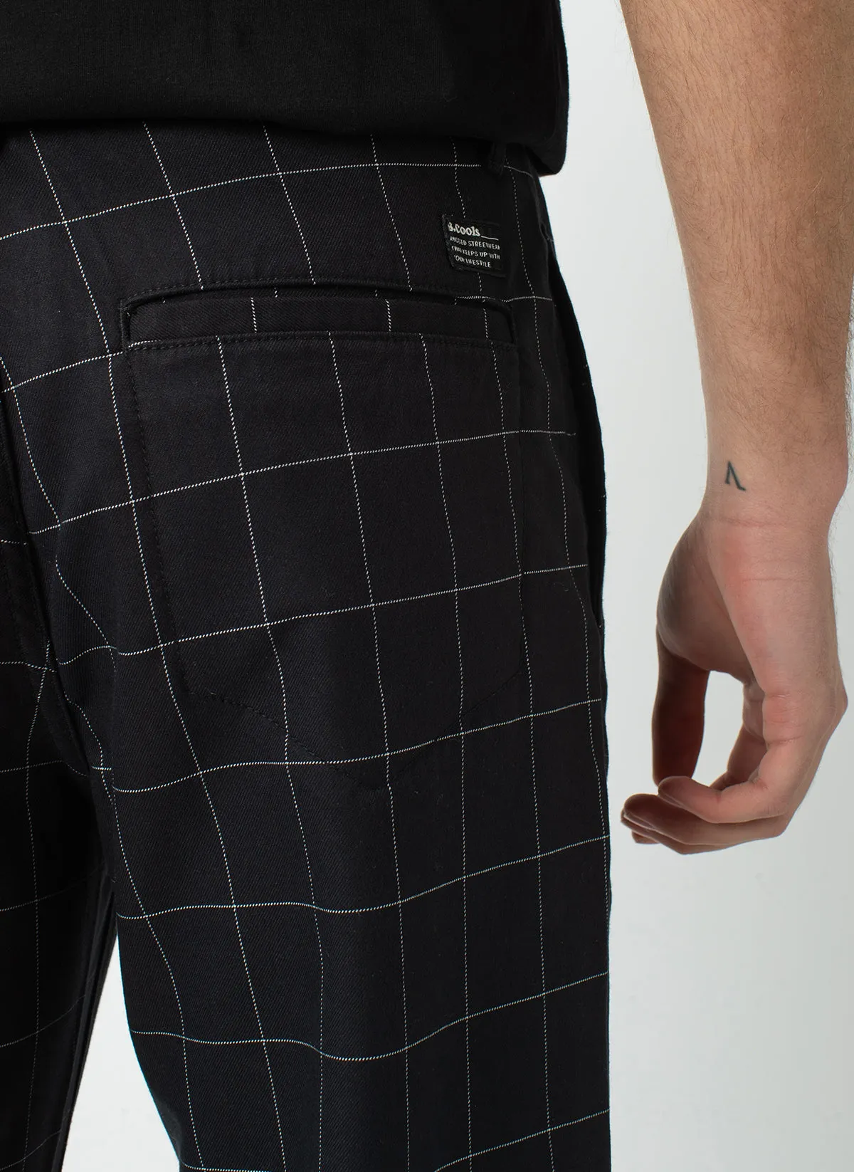 B.Boxy Pant Black Check