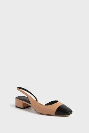 Black Natural Cecile Sling Back Heels