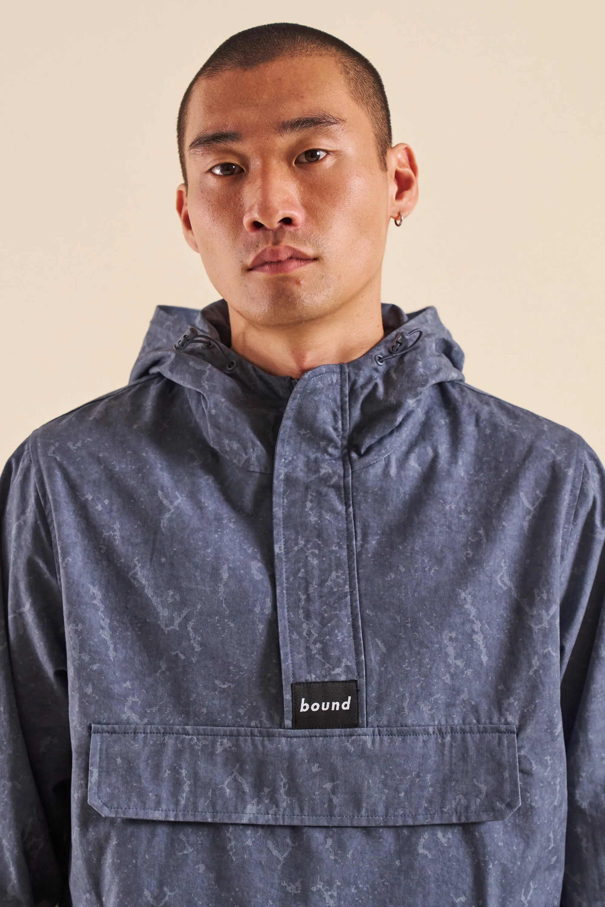 CAMO BLUE CANVAS SMOCK JACKET