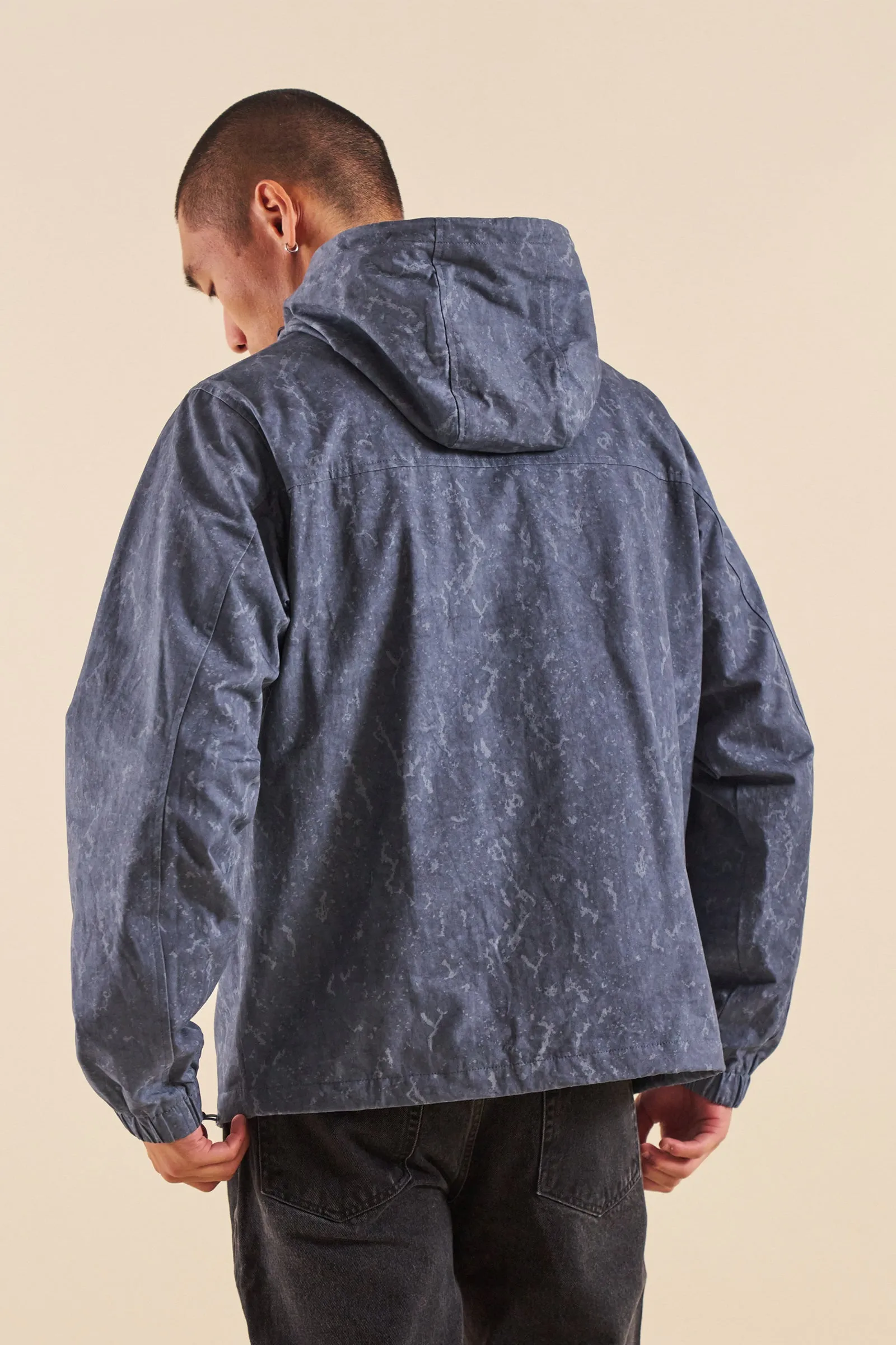 CAMO BLUE CANVAS SMOCK JACKET