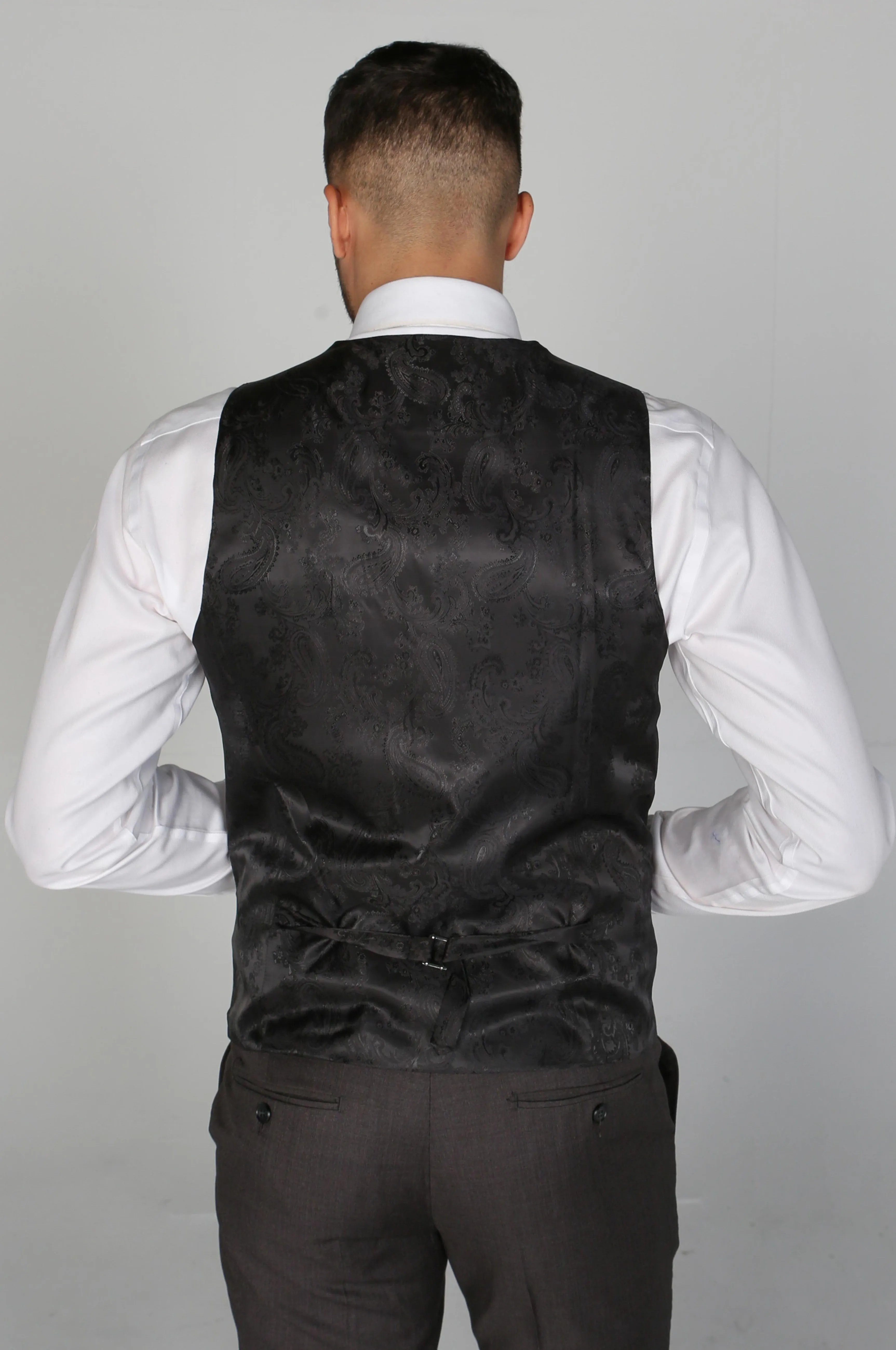 Charles - Men's Charles Charcoal Waistcoat