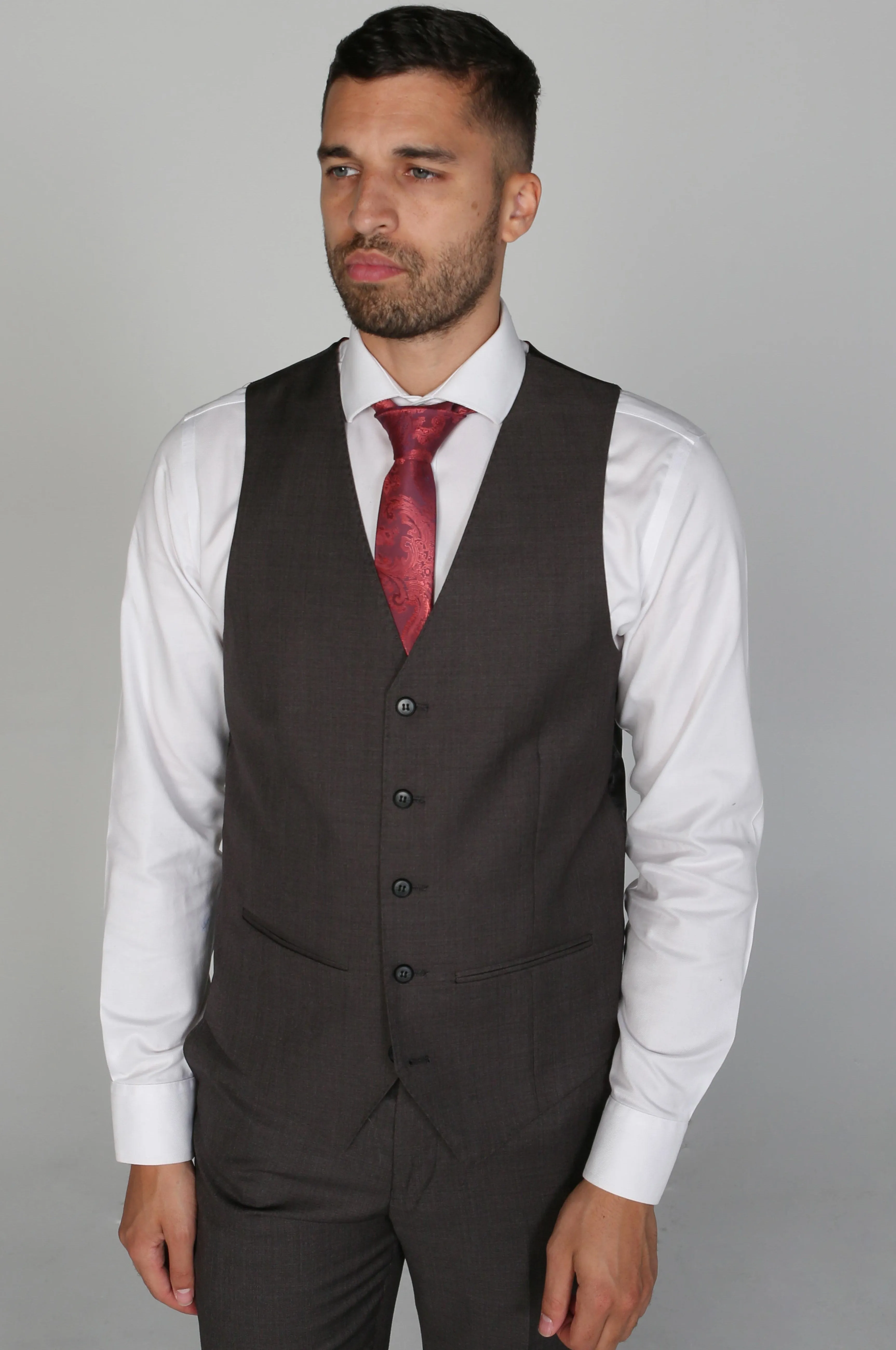 Charles - Men's Charles Charcoal Waistcoat