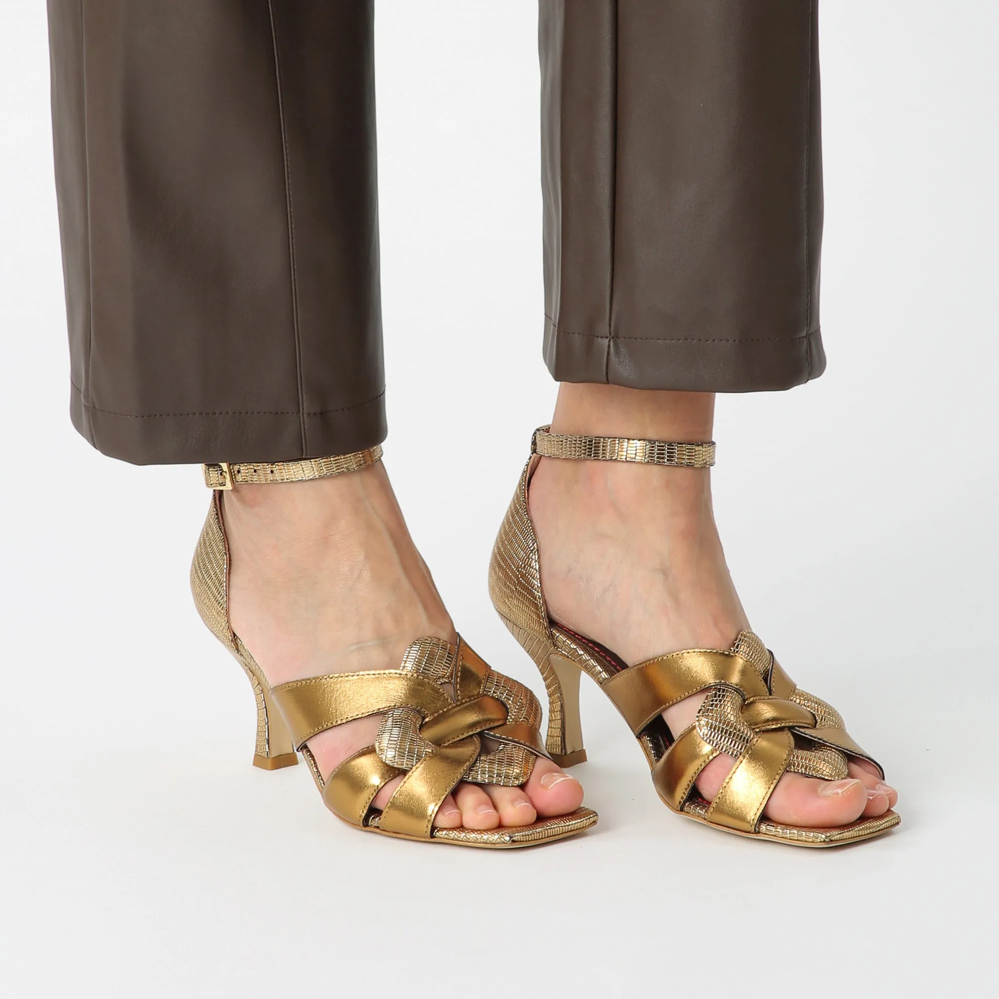 CLAIRE high heel sandal - bronzite