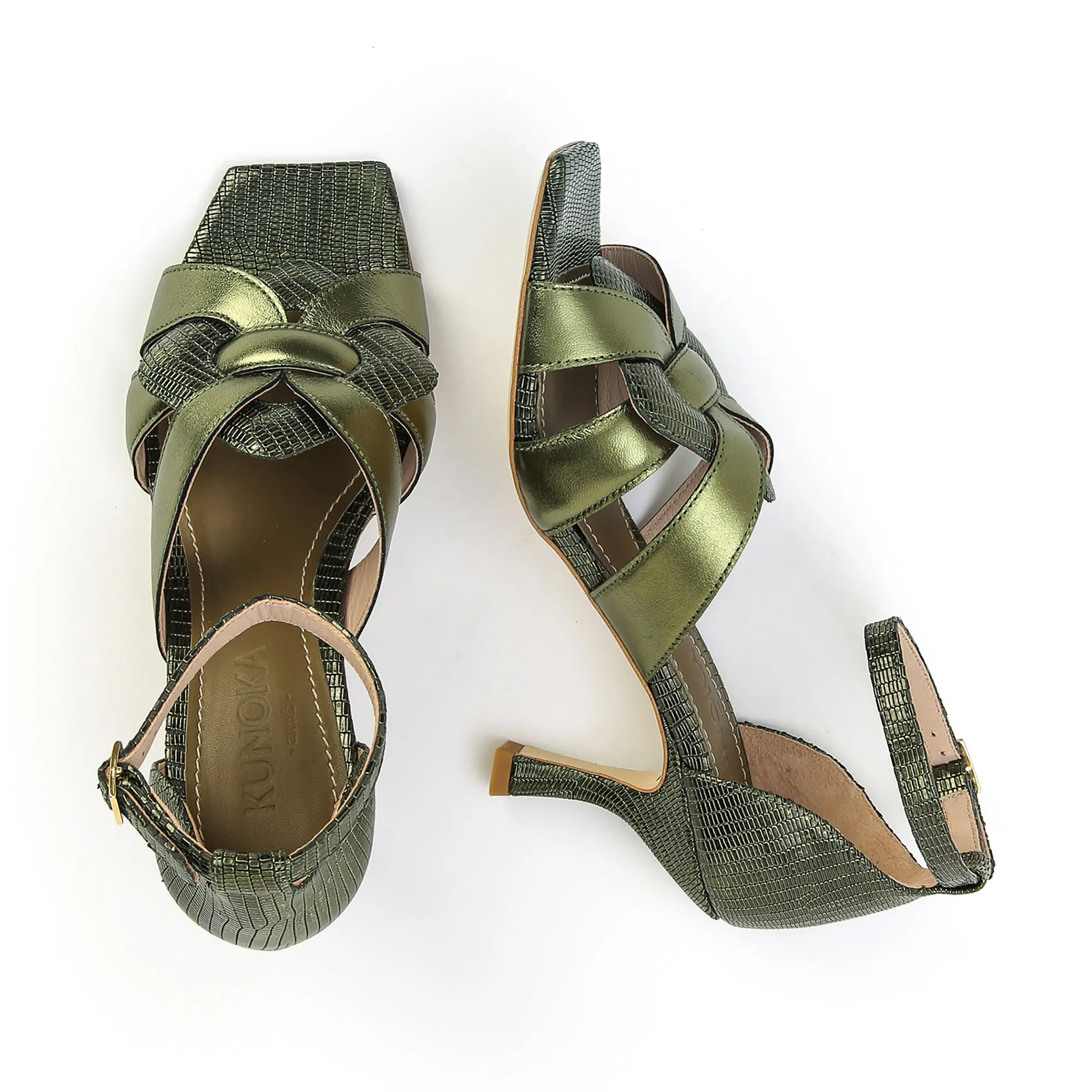 CLAIRE high heel sandal - emerald