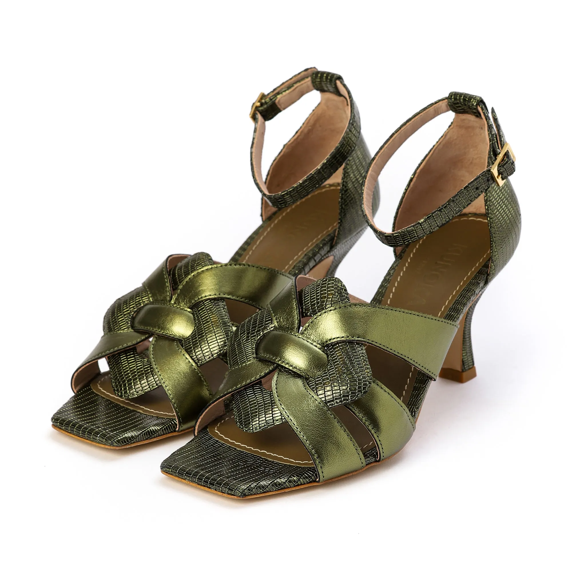 CLAIRE high heel sandal - emerald