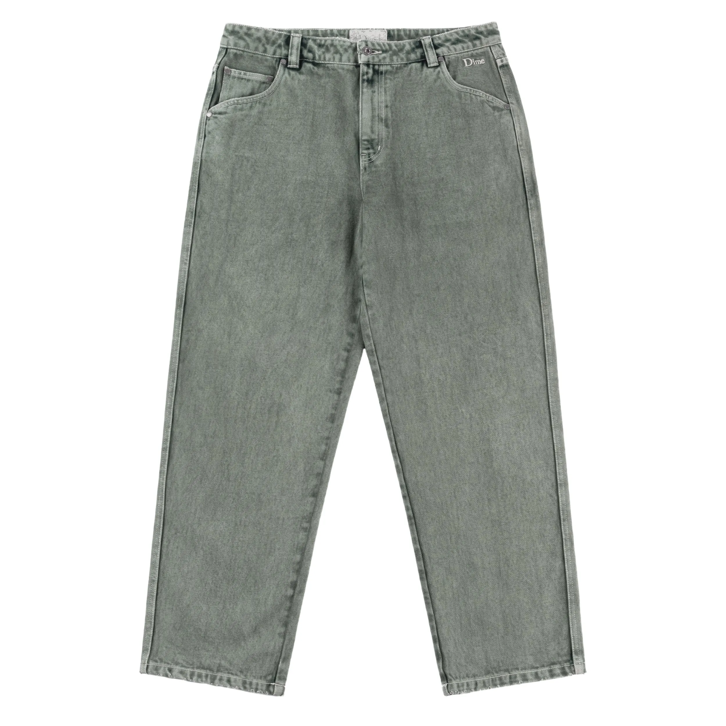 Classic Relaxed Denim Pants, Overdyed Forest