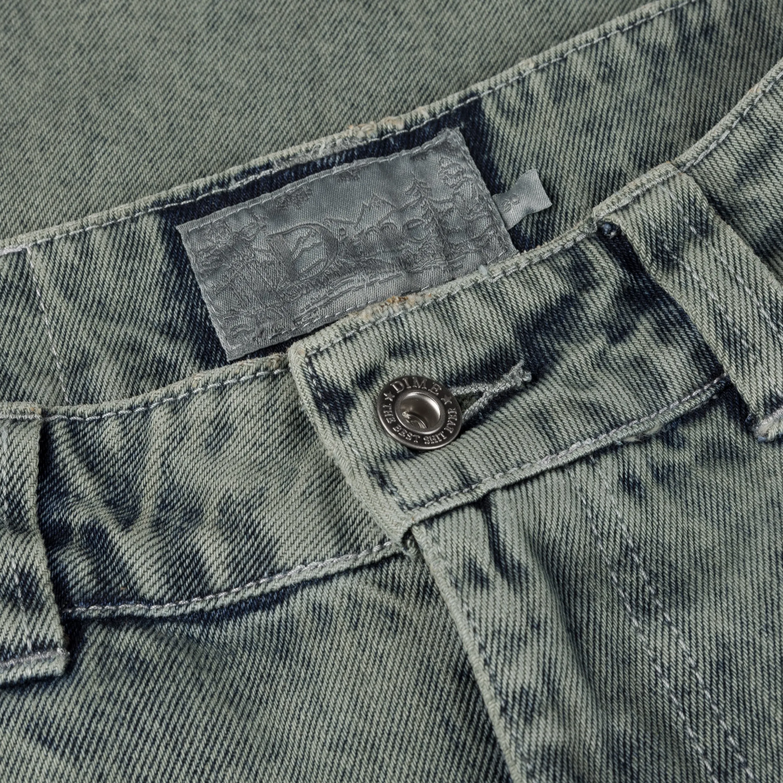 Classic Relaxed Denim Pants, Overdyed Forest