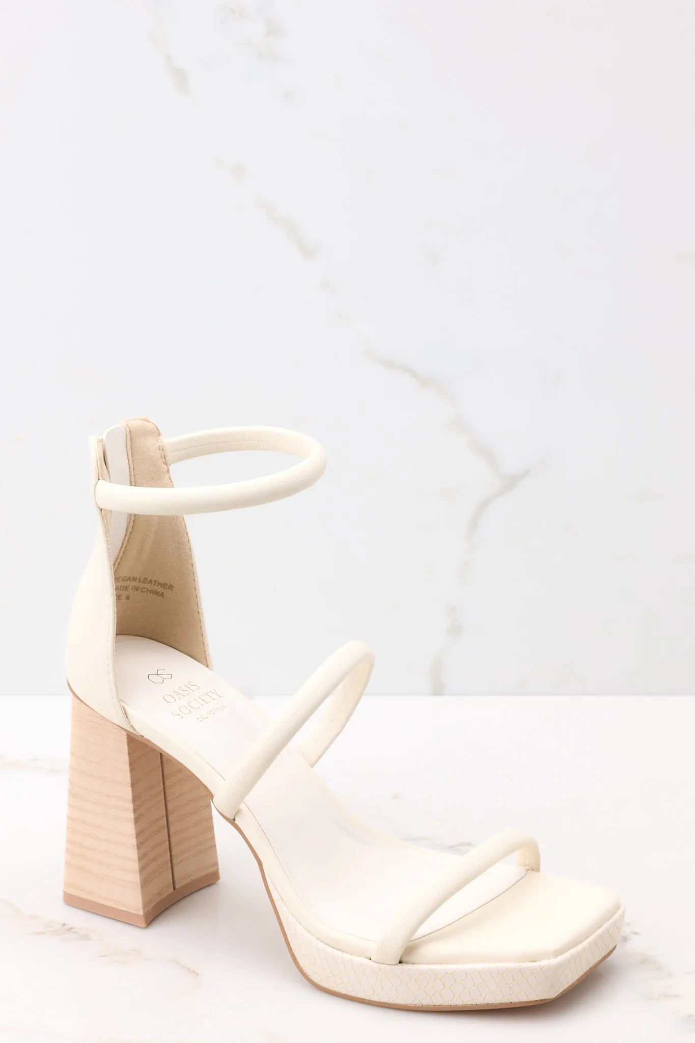 Classy Sensation Ivory High Heel Platform Sandals