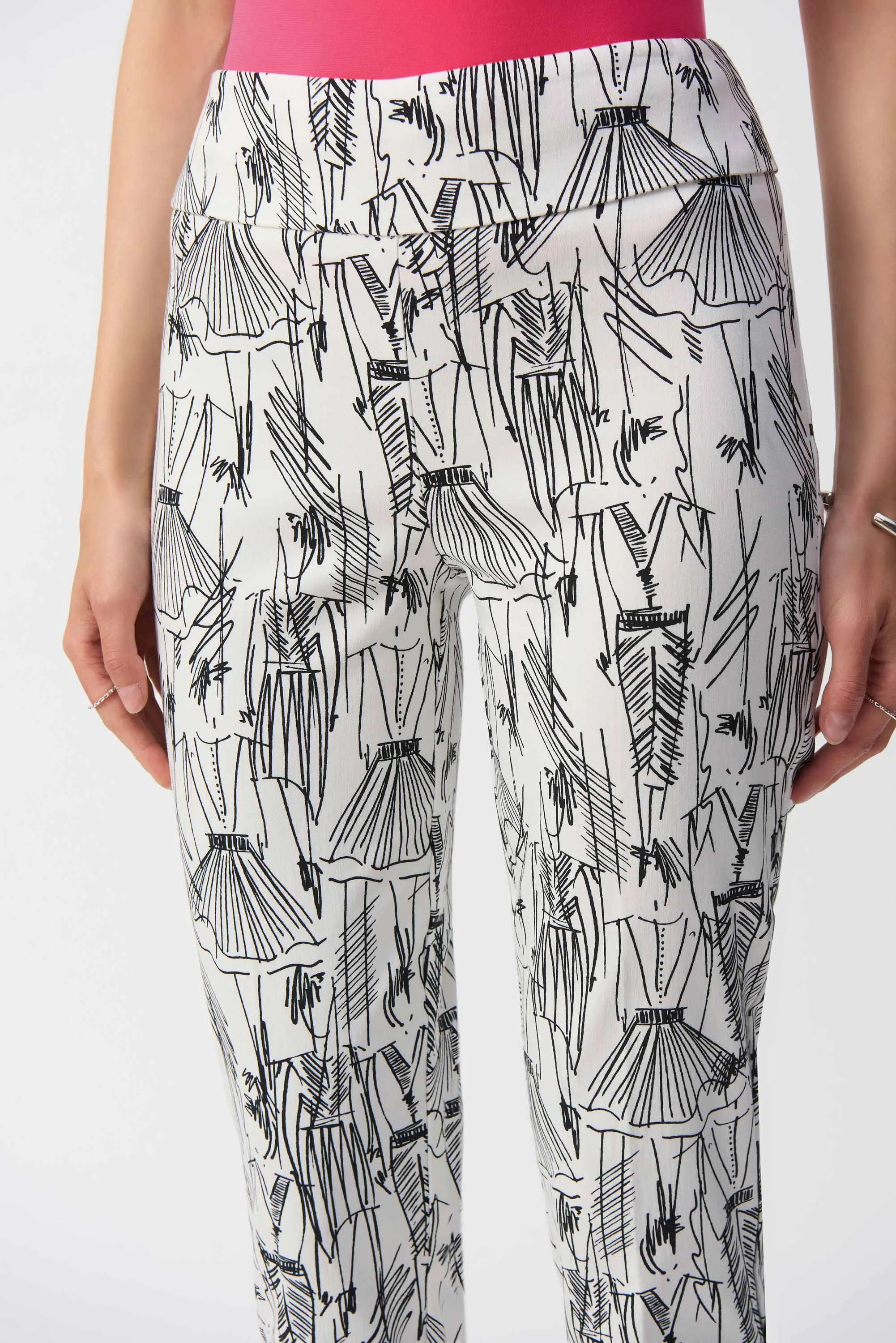 Couture Sketch Print Black/White Trousers <span>251002<span>