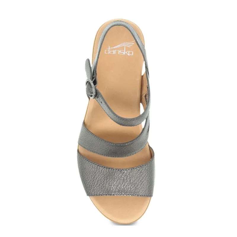 Dansko Tansy Metallic Gunmetal Women's Sandals