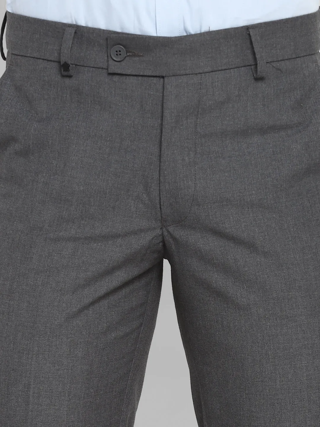 Dark Grey Solid Ultra Slim Fit Trouser