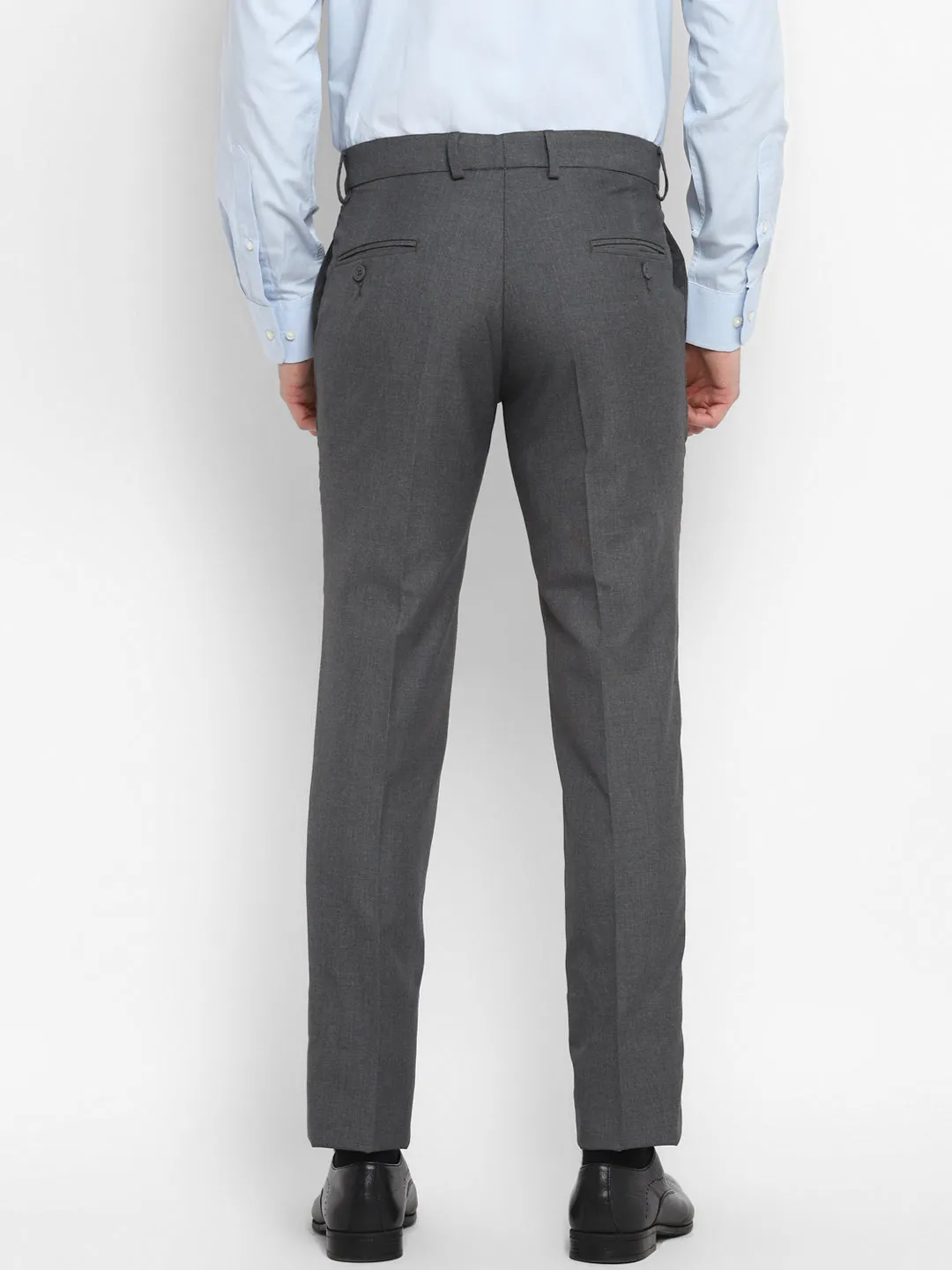 Dark Grey Solid Ultra Slim Fit Trouser