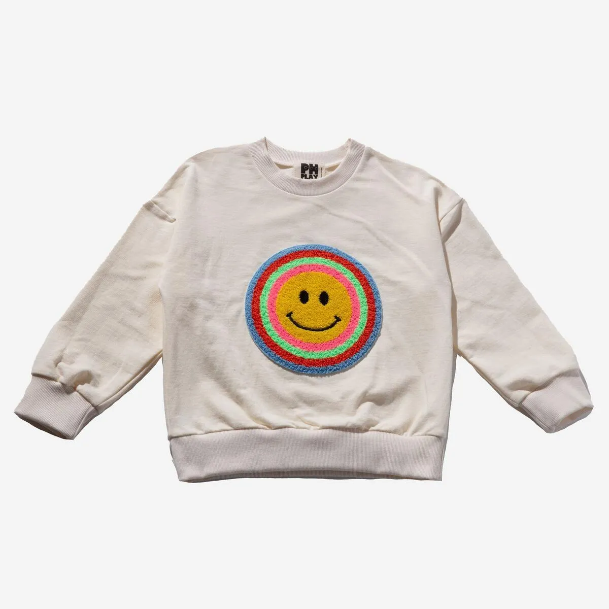 Girls Sweatshirt | Multi Smile- creme | Petite Hailey