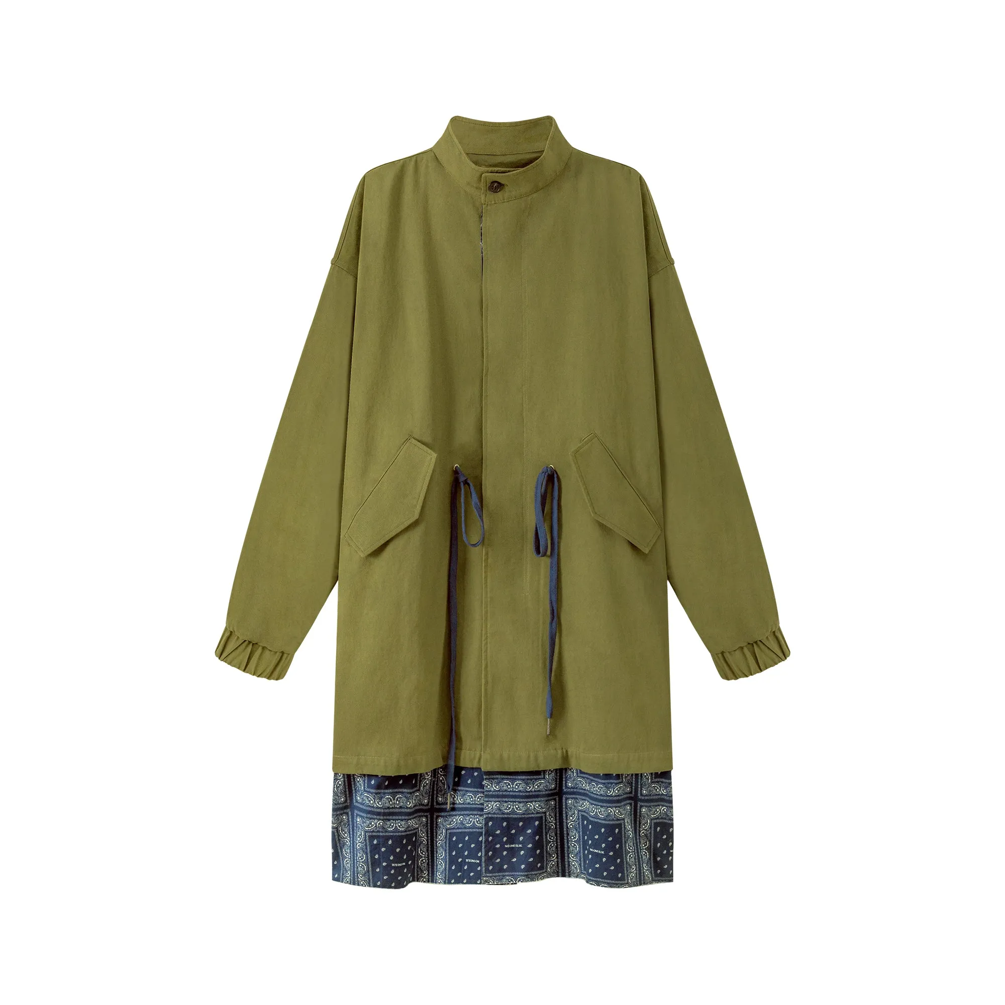 High Neck Loose Fit Trench Coat