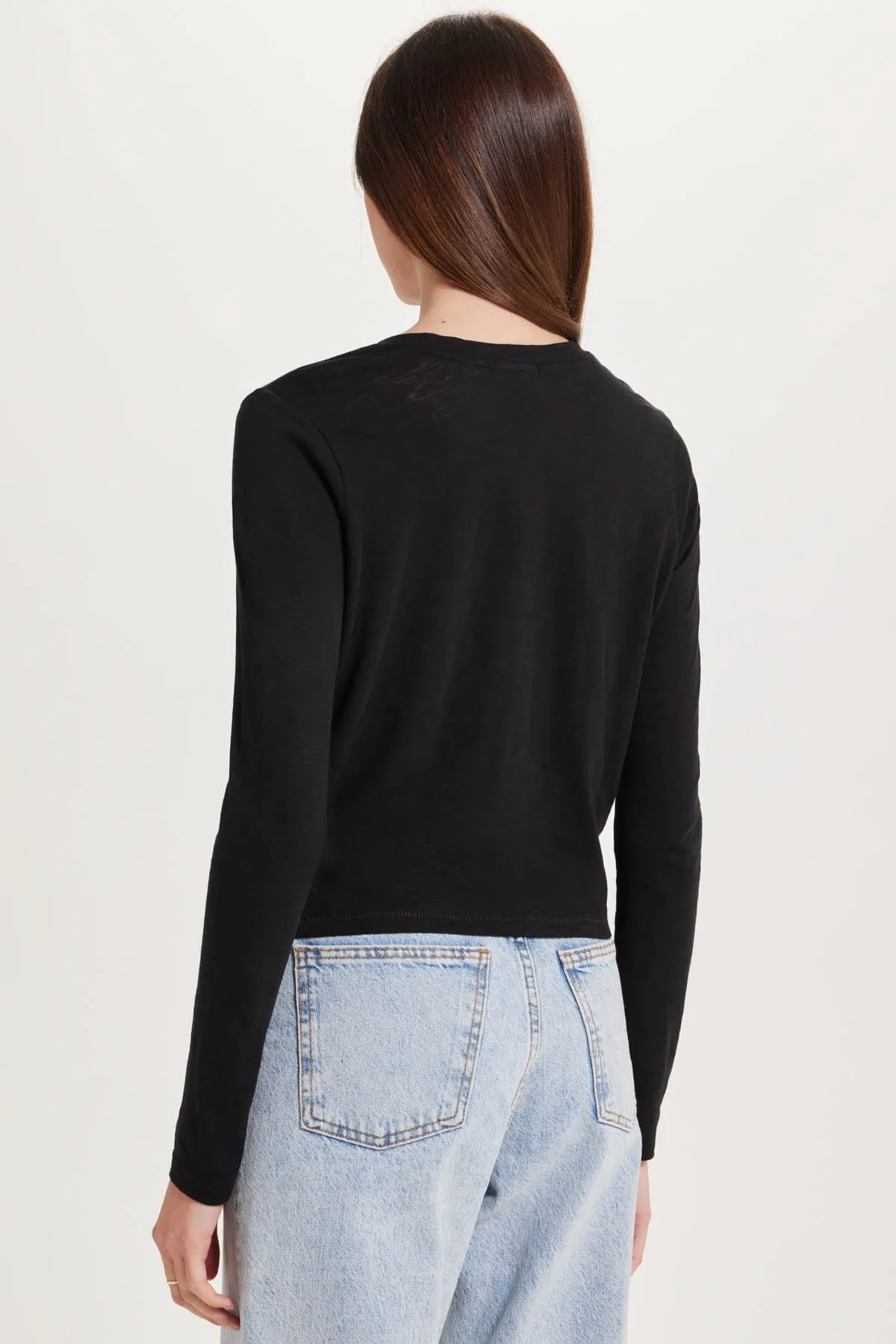 Long Sleeve Cropped Boy Tee