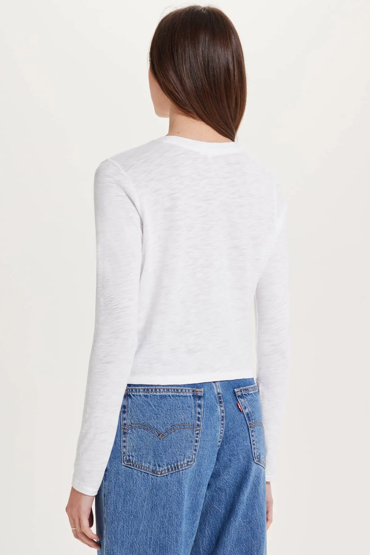 Long Sleeve Cropped Boy Tee