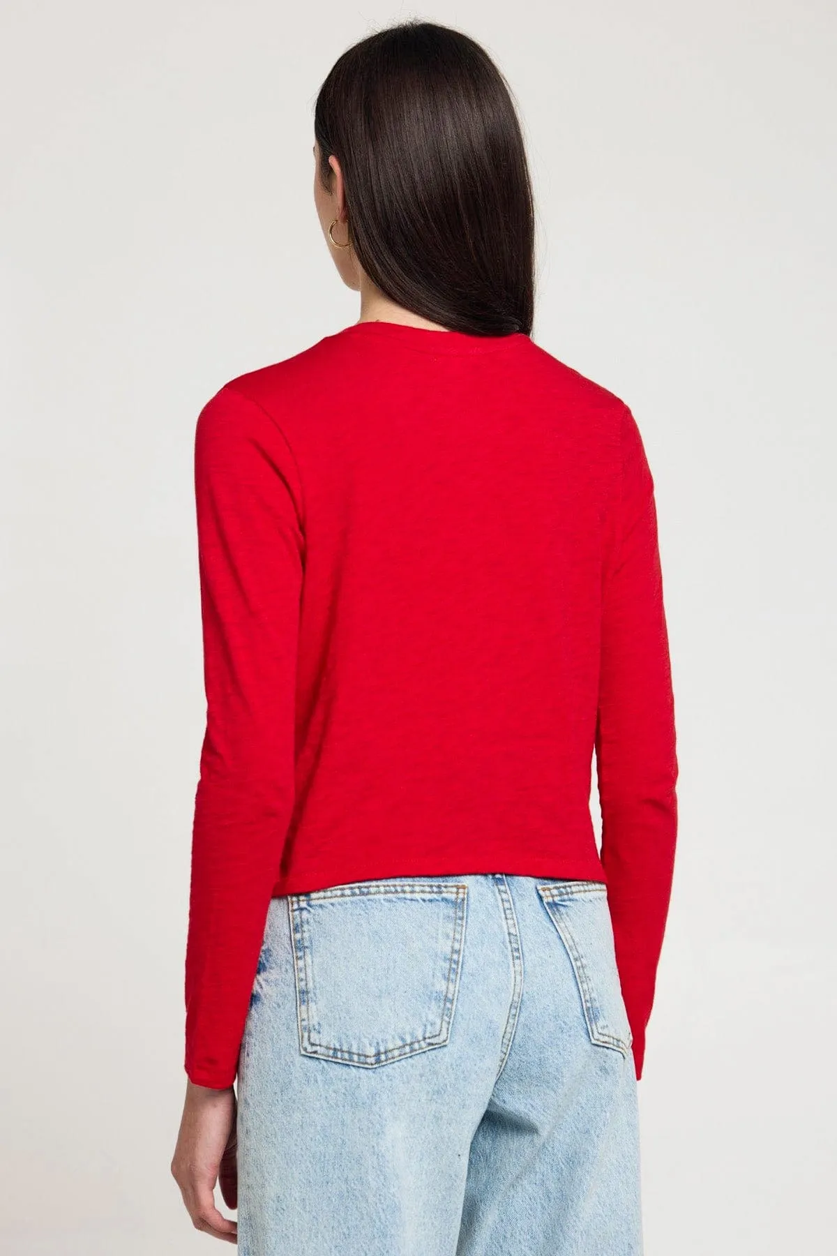 Long Sleeve Cropped Boy Tee