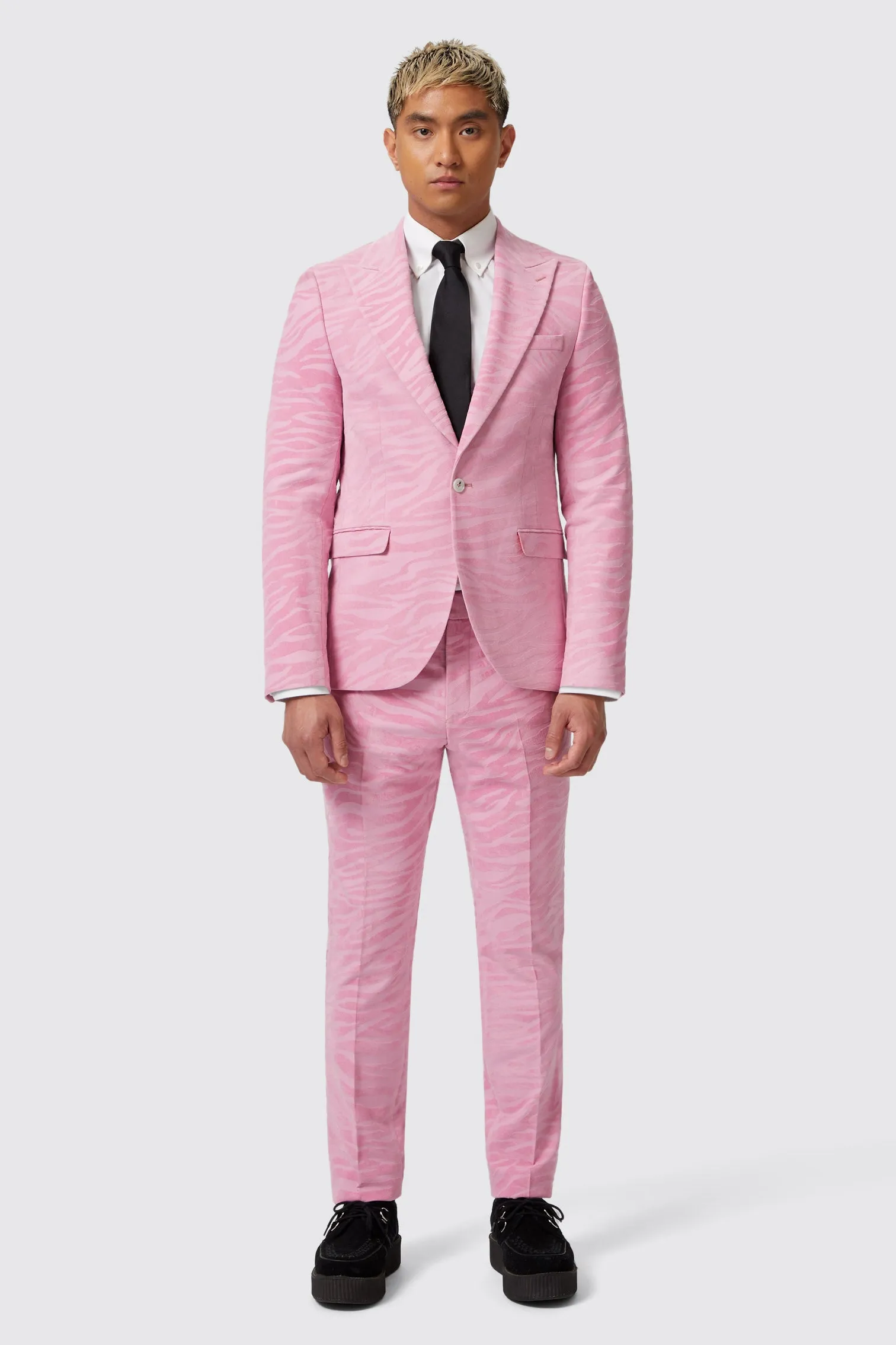 Magnussen Slim Fit Pink Flocked Trousers