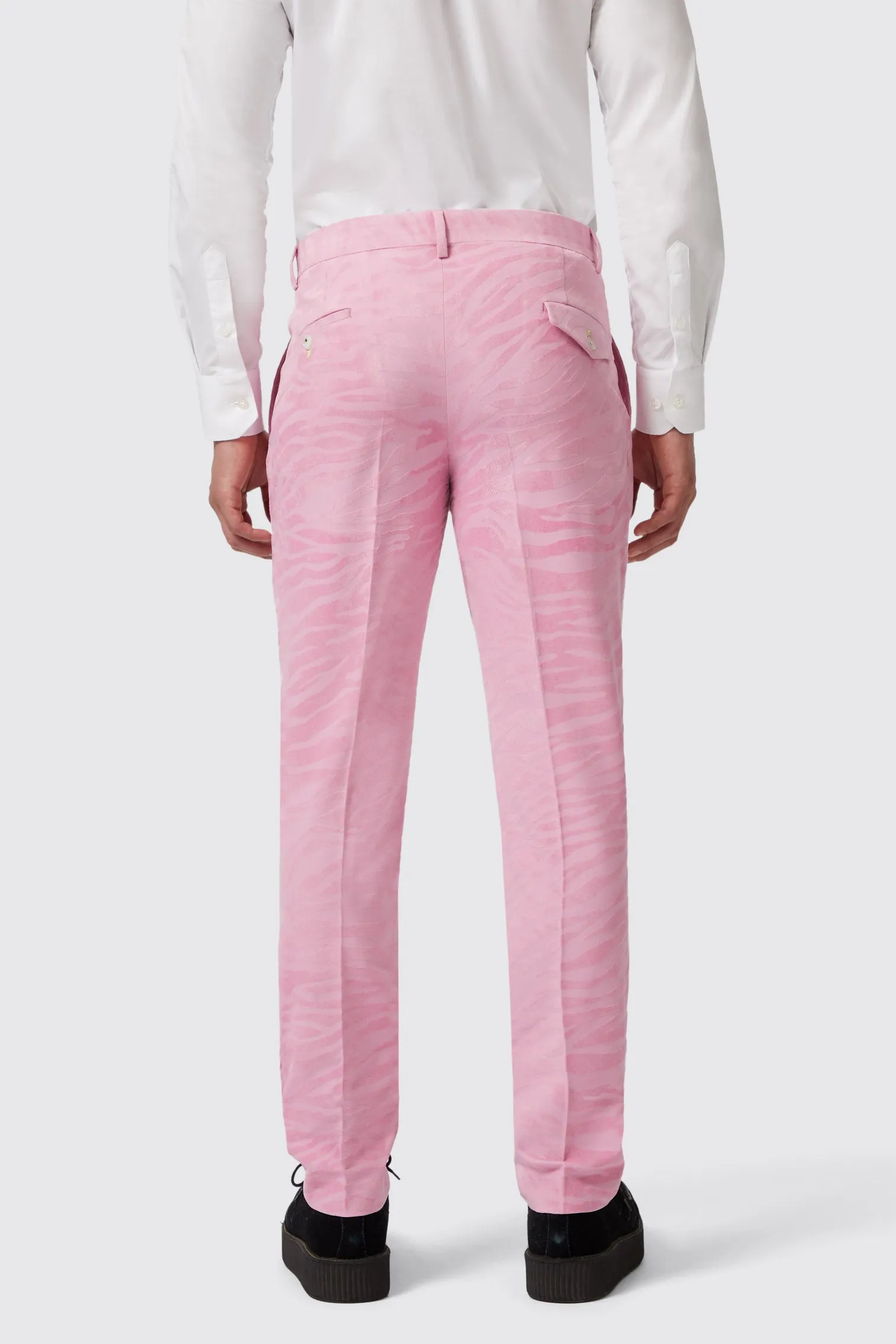 Magnussen Slim Fit Pink Flocked Trousers