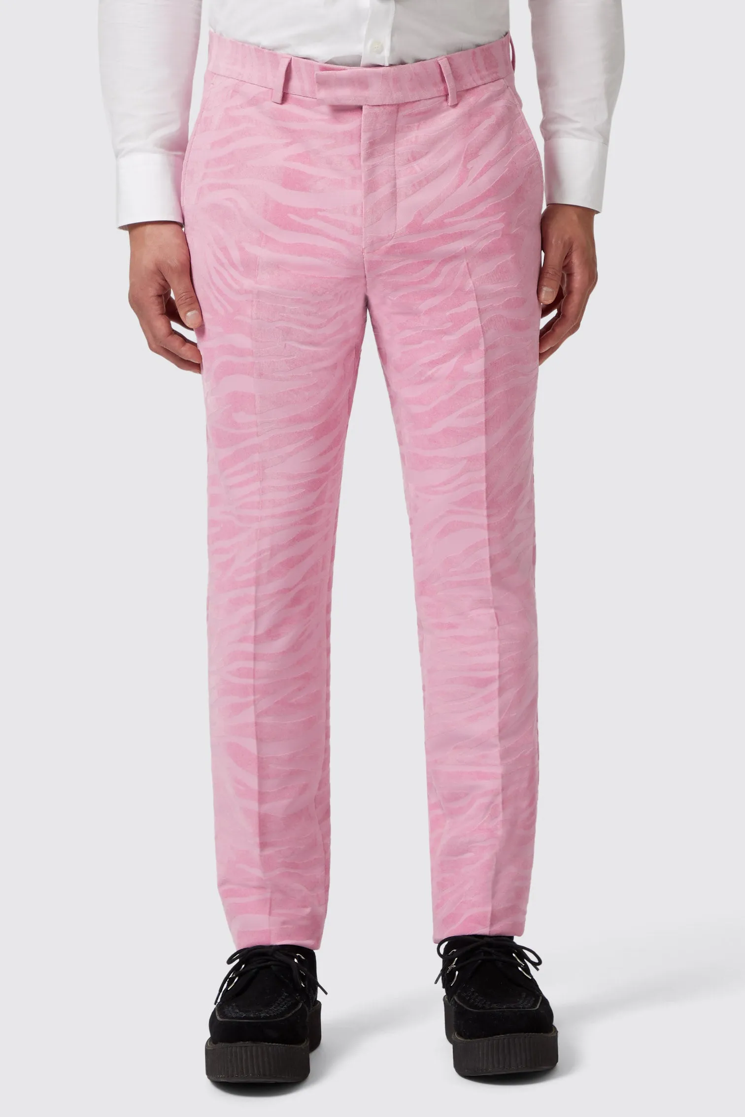 Magnussen Slim Fit Pink Flocked Trousers