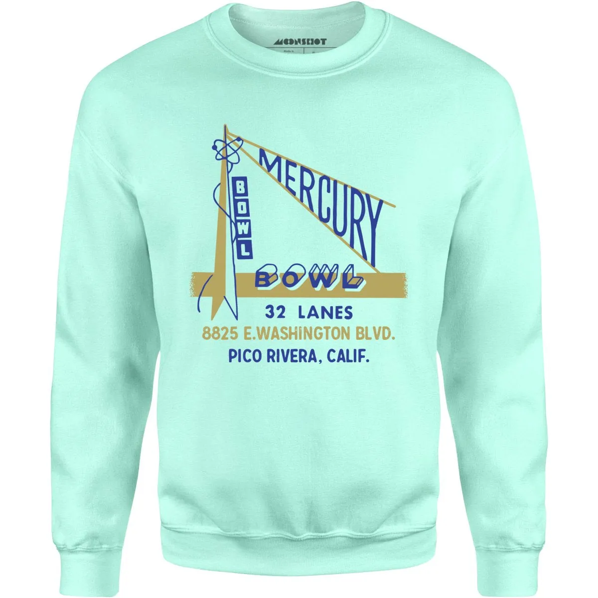 Mercury Bowl - Pico Rivera, CA - Vintage Bowling Alley - Unisex Sweatshirt