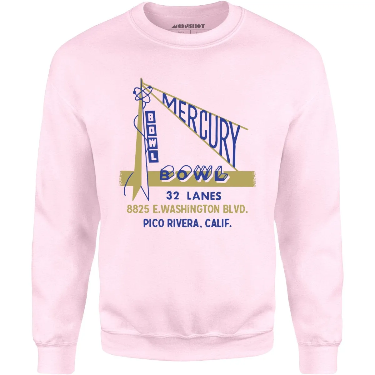 Mercury Bowl - Pico Rivera, CA - Vintage Bowling Alley - Unisex Sweatshirt