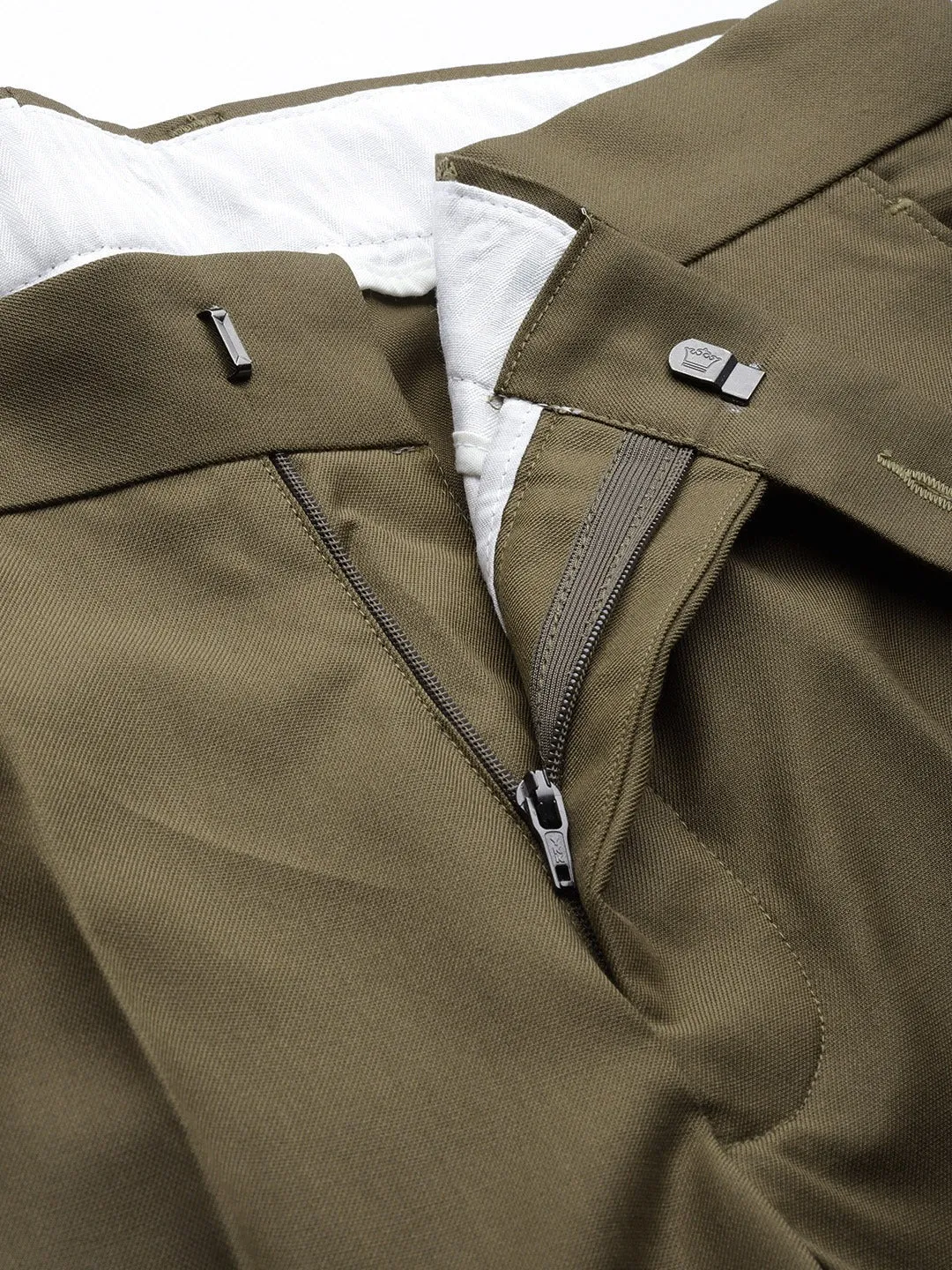 Olive Solid Ultra Slim Fit Trouser