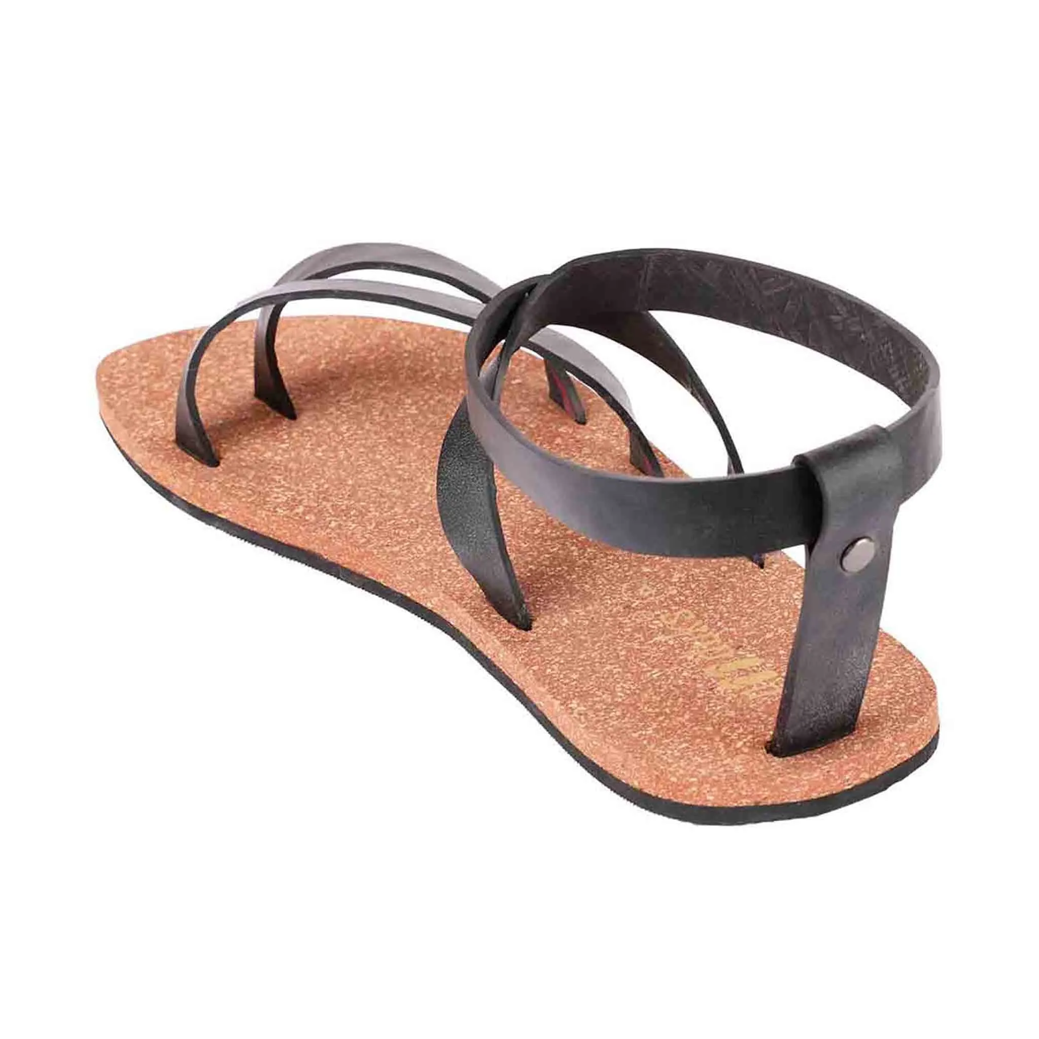 Paaduks Zee Slingback Cork Sandals for Women (Brown)