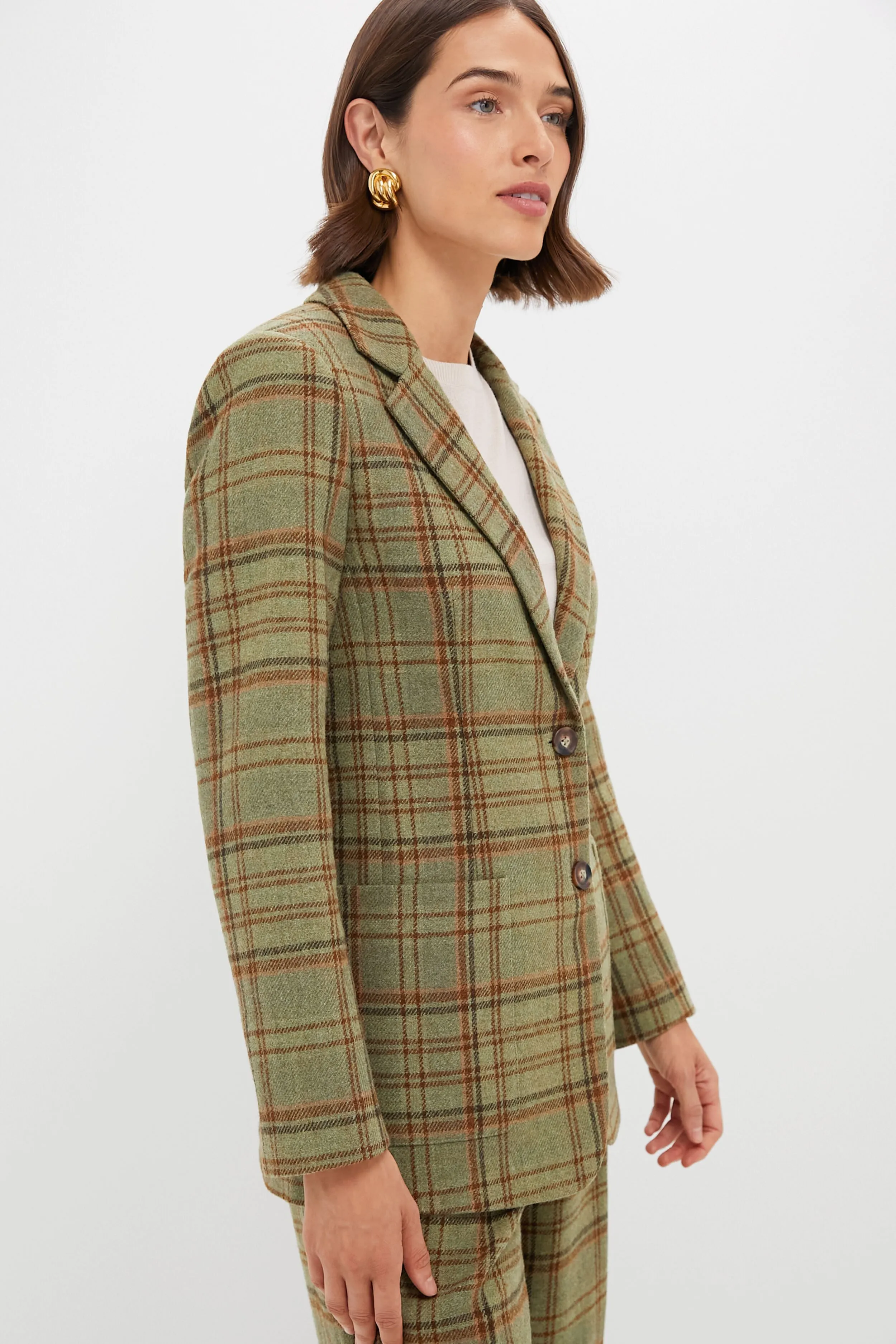 Sherwood Plaid Wool Herron Blazer