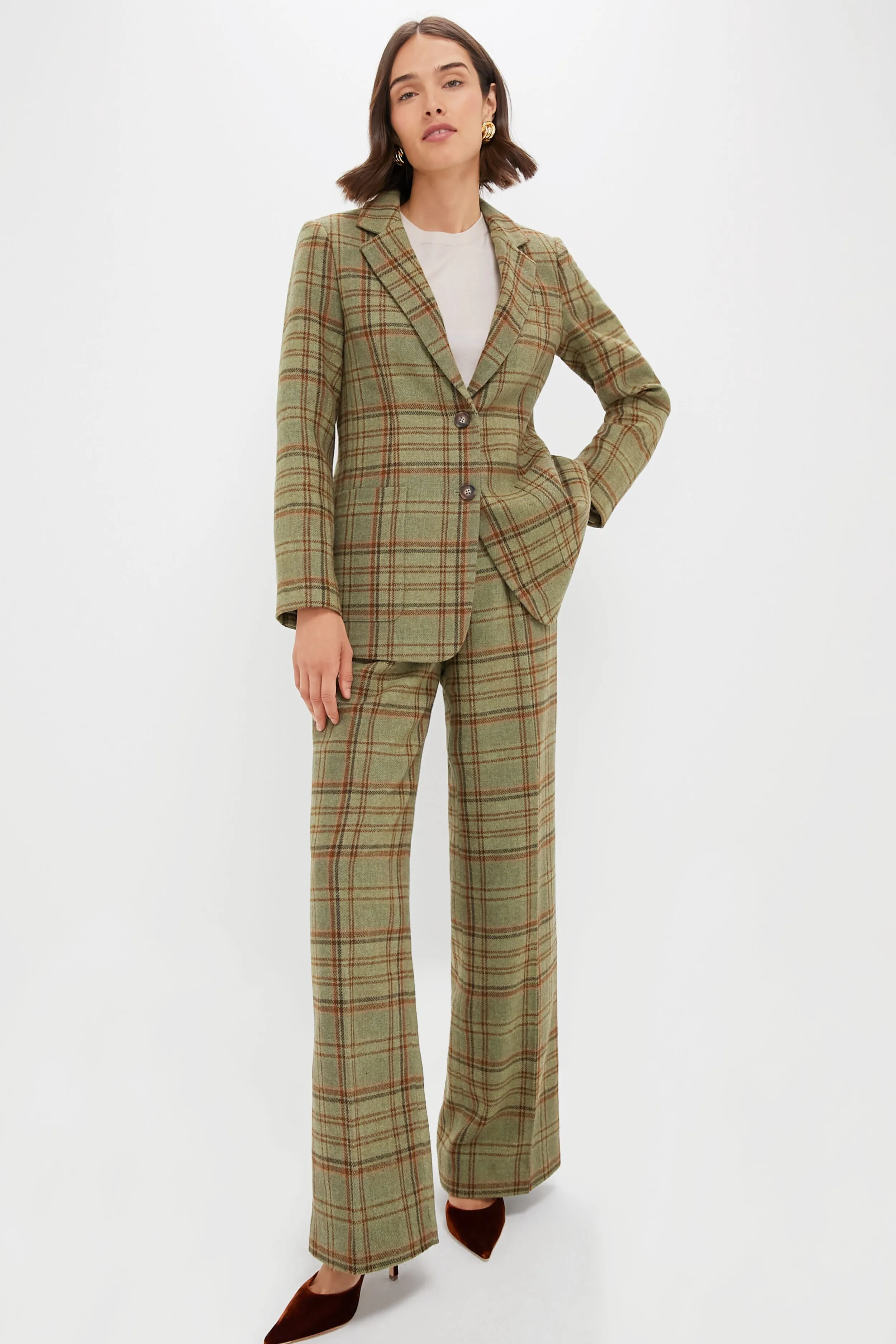 Sherwood Plaid Wool Herron Blazer