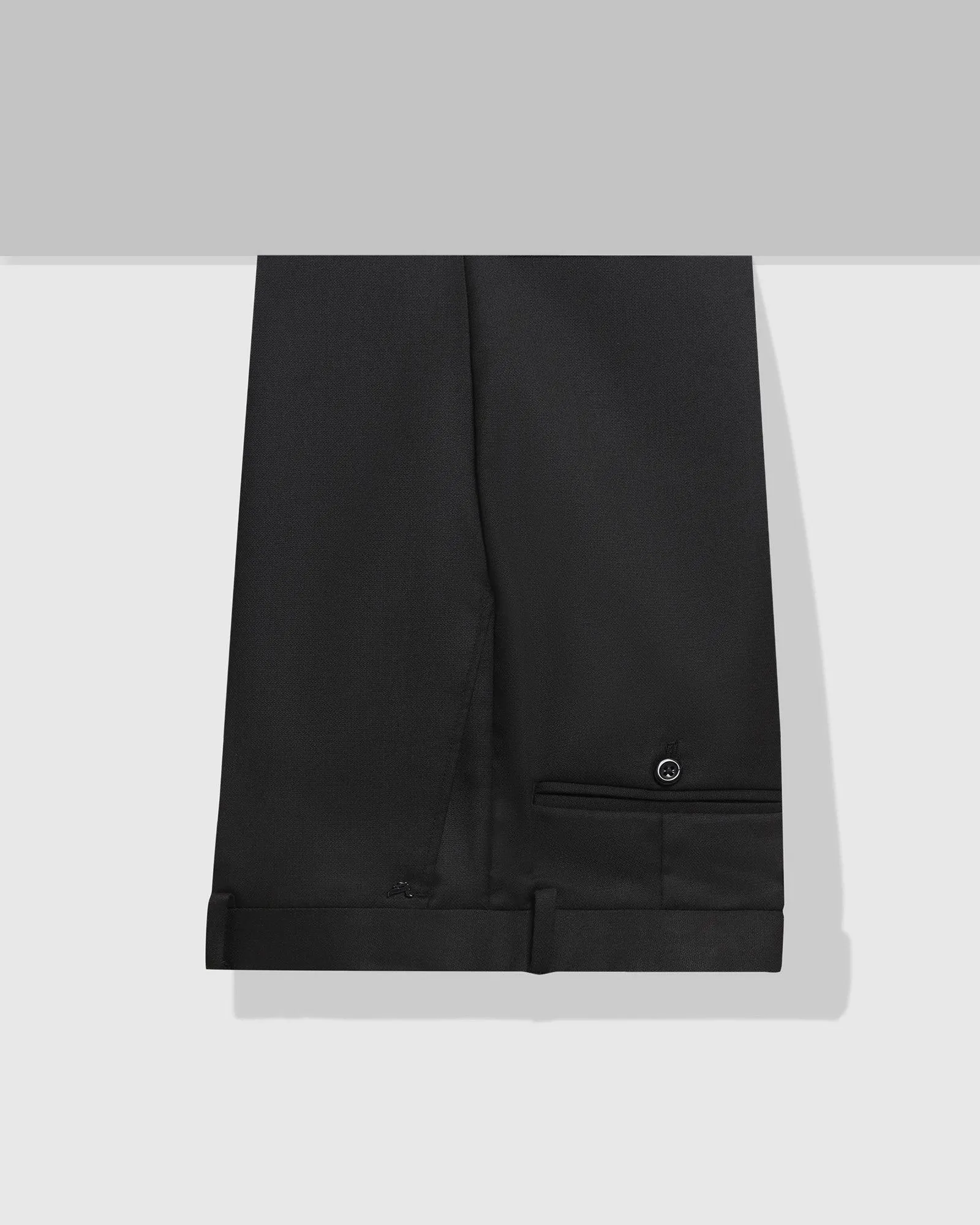 Slim Fit B-91 Formal Black Textured Trouser - Peza