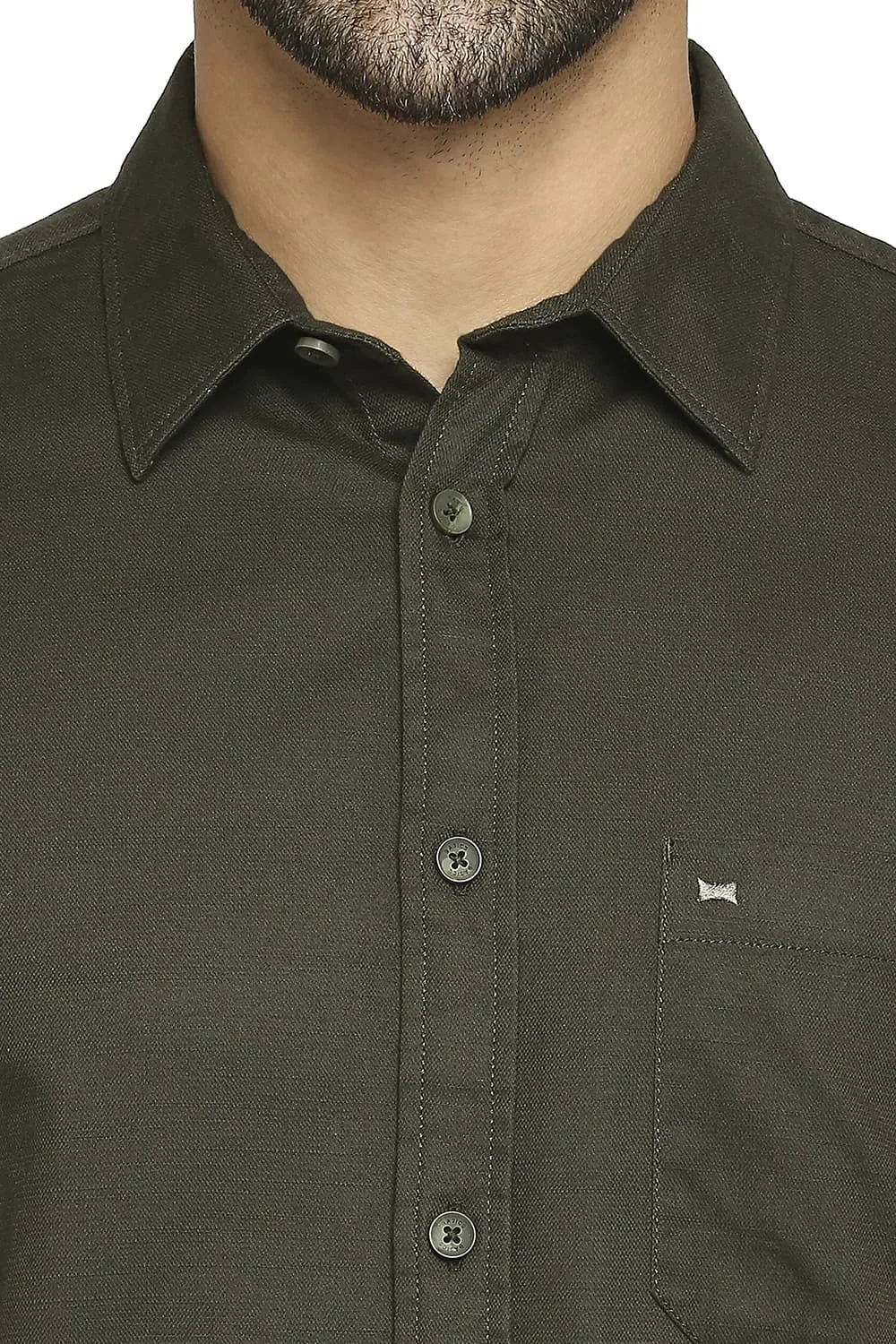 Slim Fit Cotton Broken Twill Shirt