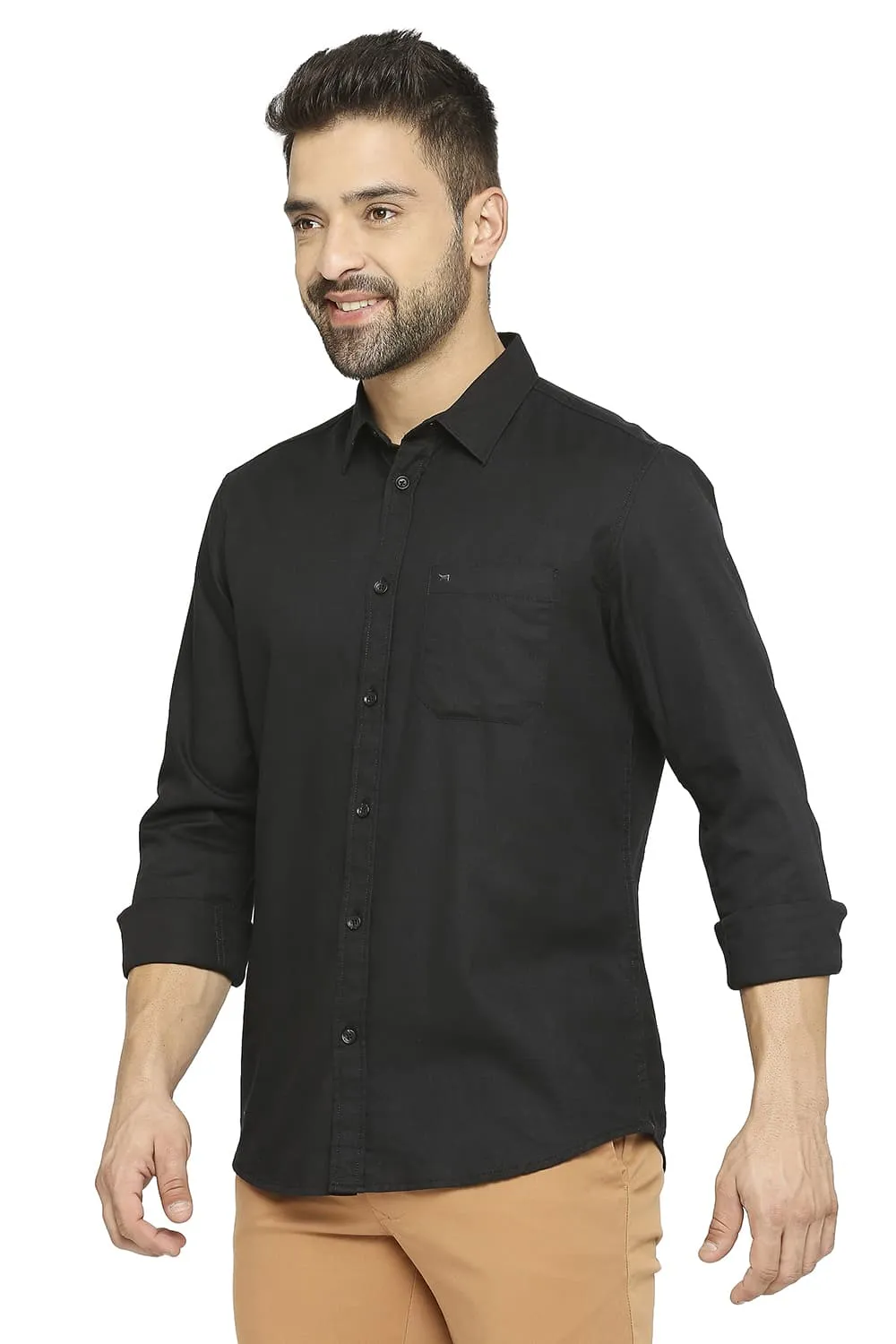 Slim Fit Cotton Broken Twill Shirt