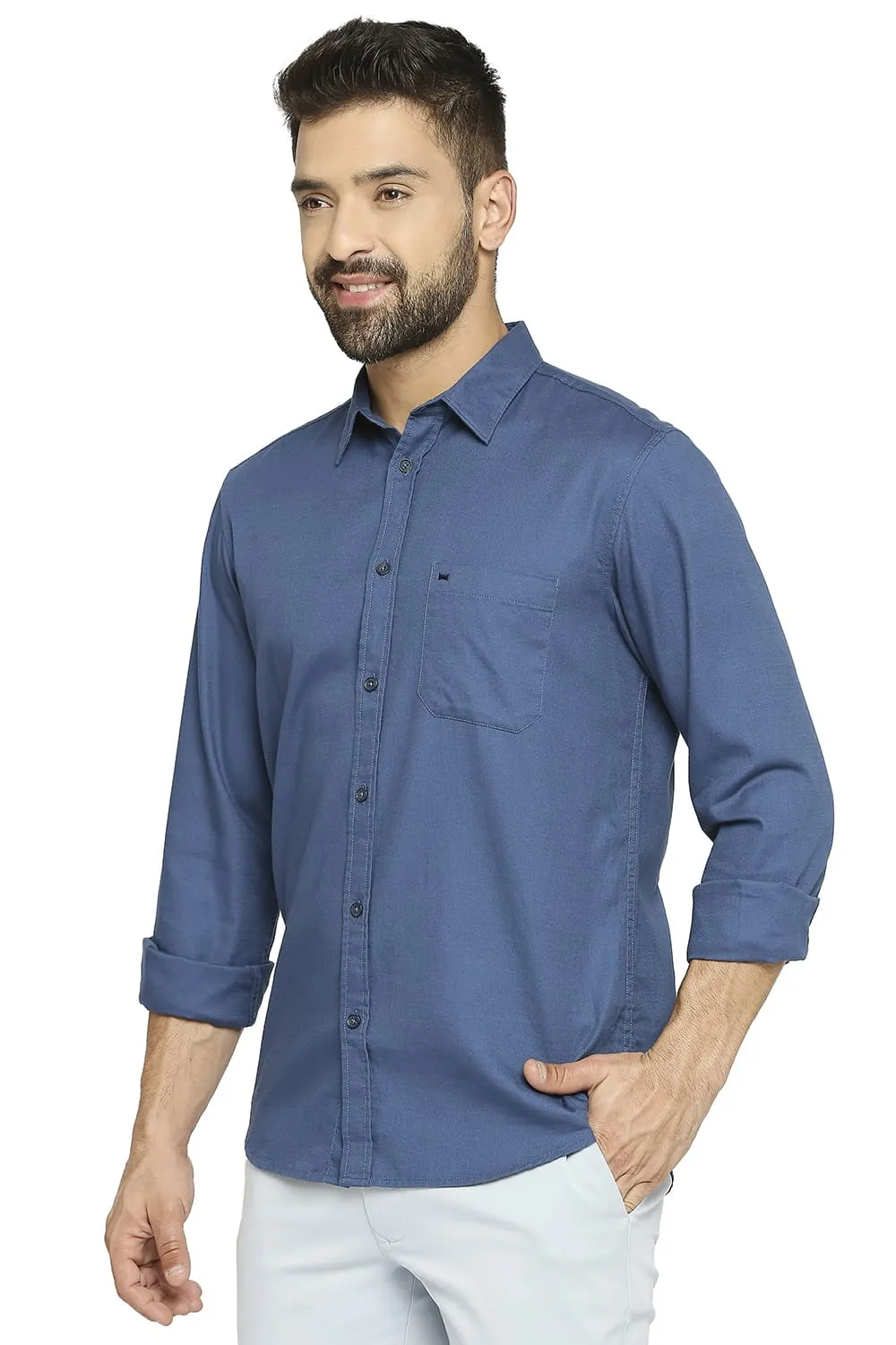 Slim Fit Cotton Broken Twill Shirt