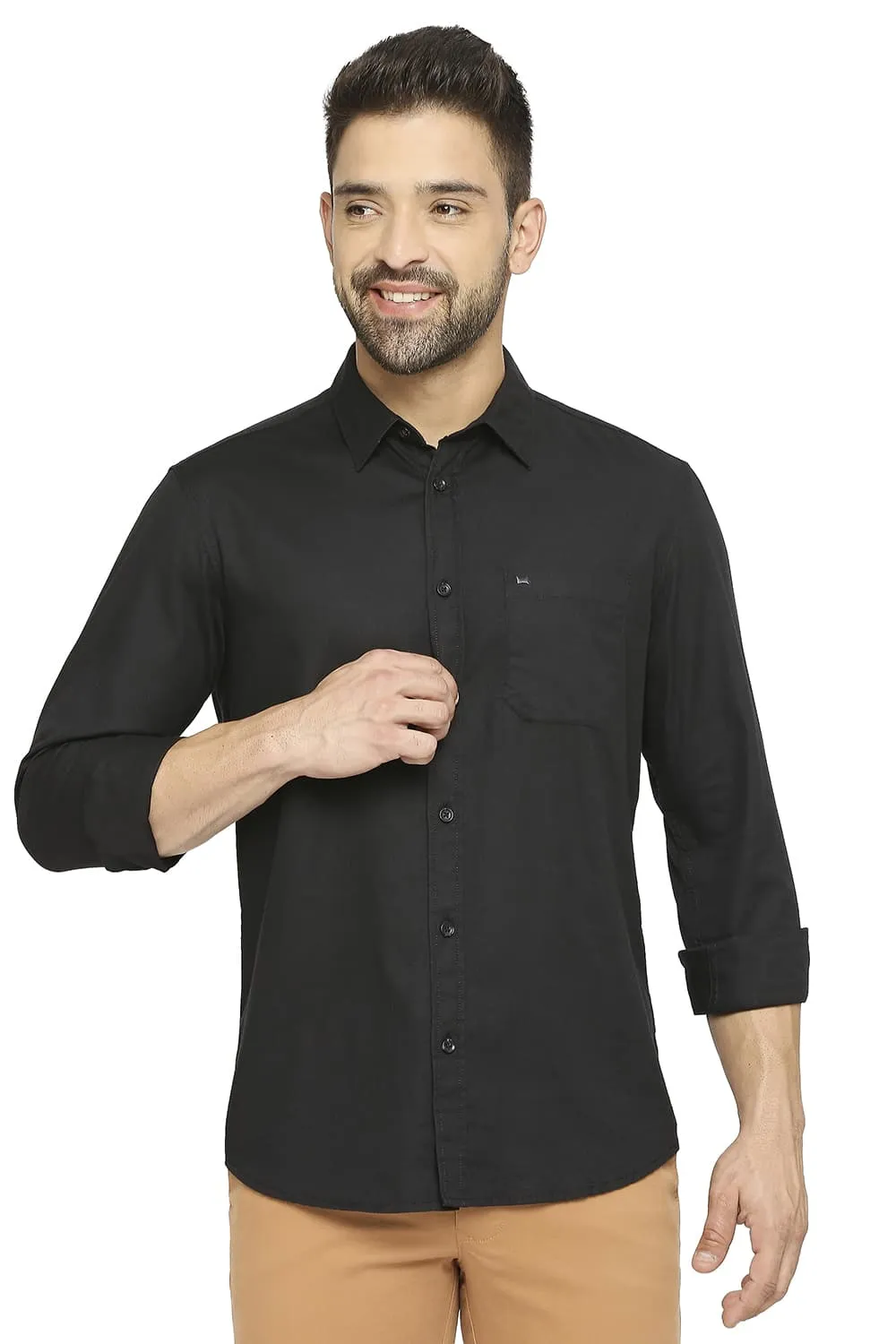 Slim Fit Cotton Broken Twill Shirt