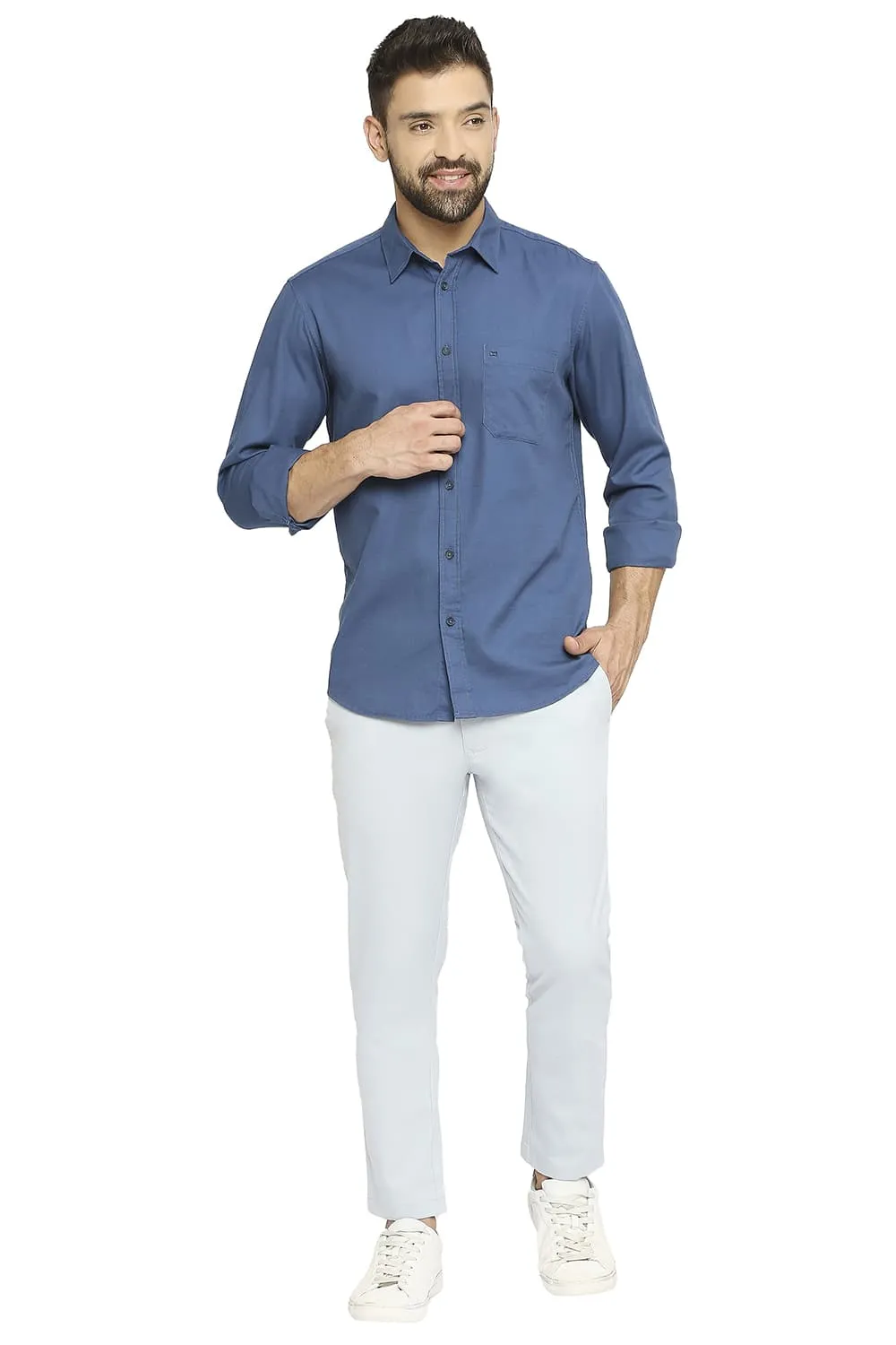 Slim Fit Cotton Broken Twill Shirt