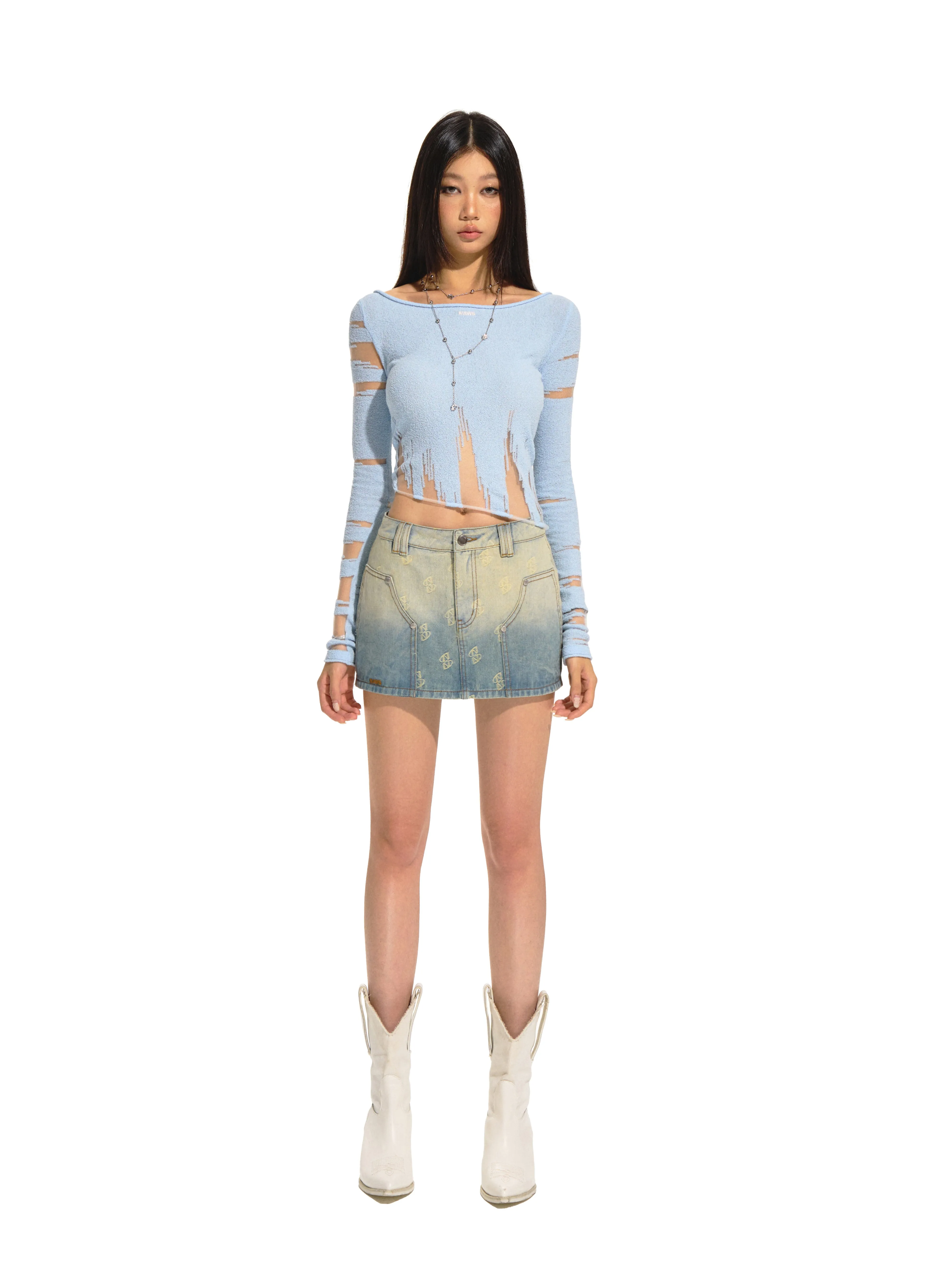 Starry Sky Denim Skirt