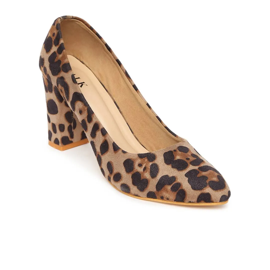 Synthetic Leopard Print Heels