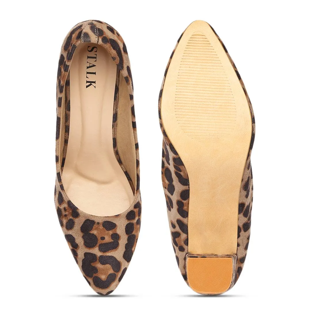 Synthetic Leopard Print Heels