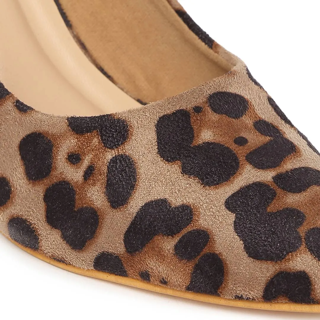 Synthetic Leopard Print Heels